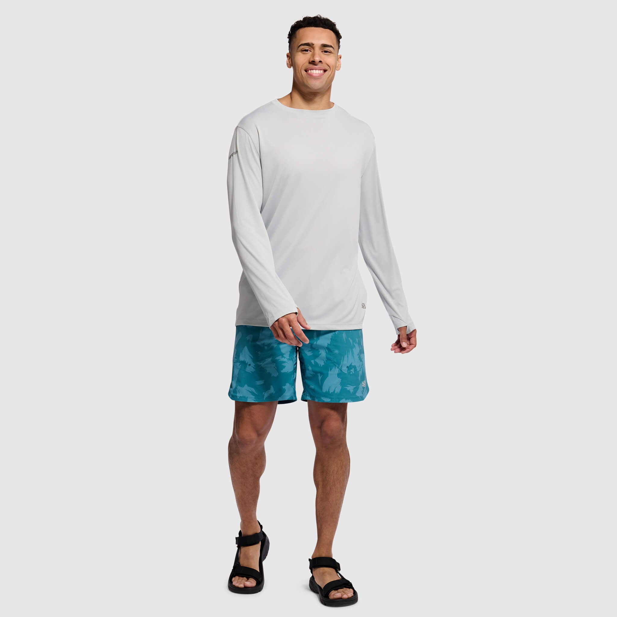 BlackStrap Men's Evap Short paired with the Aspect Crewneck Ash shirt #color_slash surge