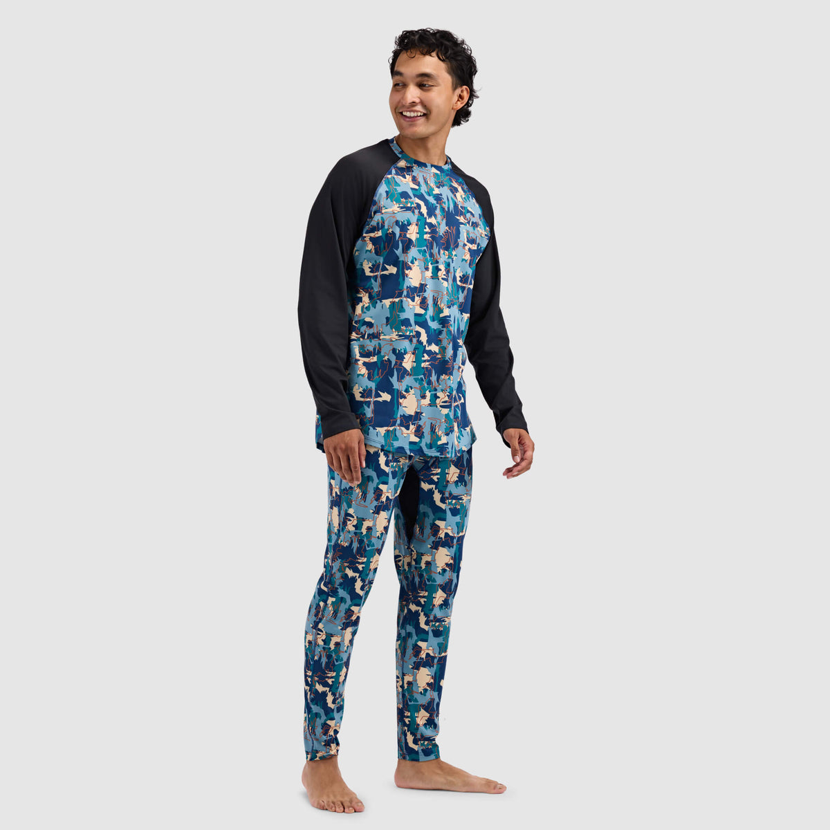 Men's Skyliner All-Season Base Layer Crewneck BlackStrap #color_badlands deschutes