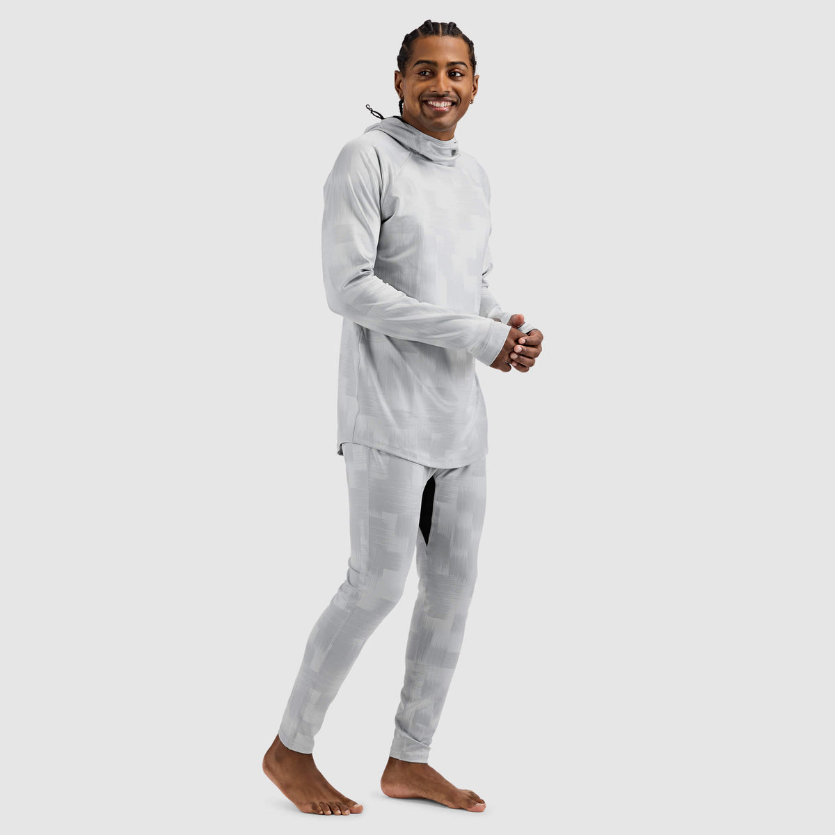 Men's Summit Base Layer Hoodie BlackStrap #color_tractical ash