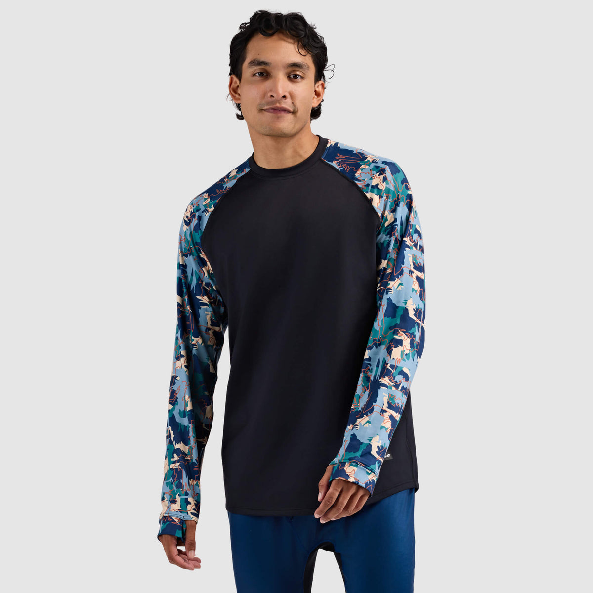 BlackStrap Men's Vista Baselayer Crewneck Long Sleeve #color_badlands deschutes