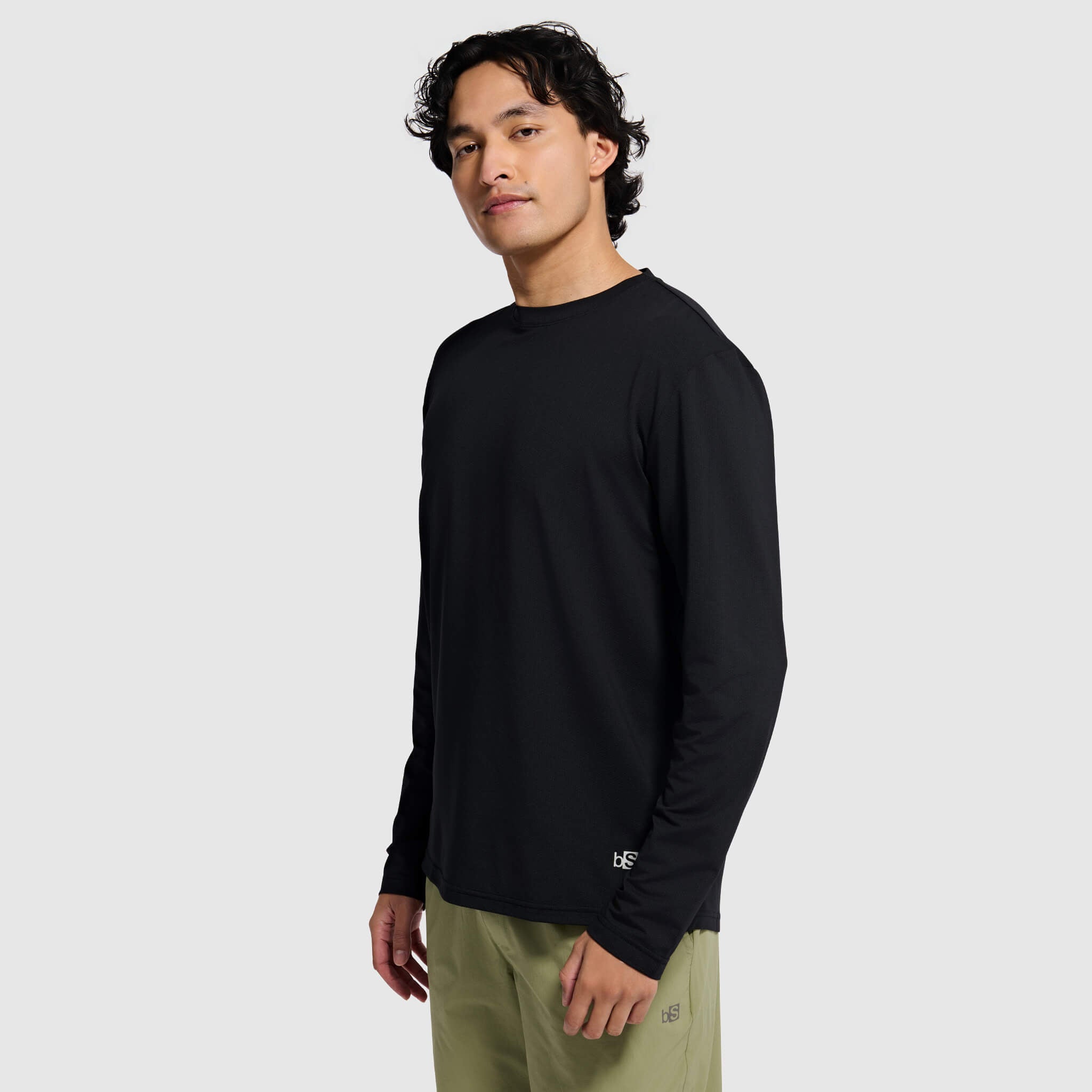 Men's Voyage Crew Long Sleeve Shirt BlackStrap #color_black