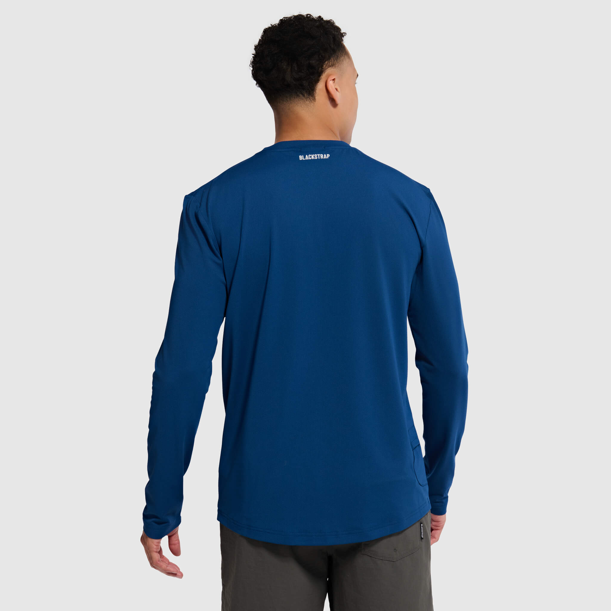 Men's Voyage Crew Long Sleeve Shirt BlackStrap #color_deschutes