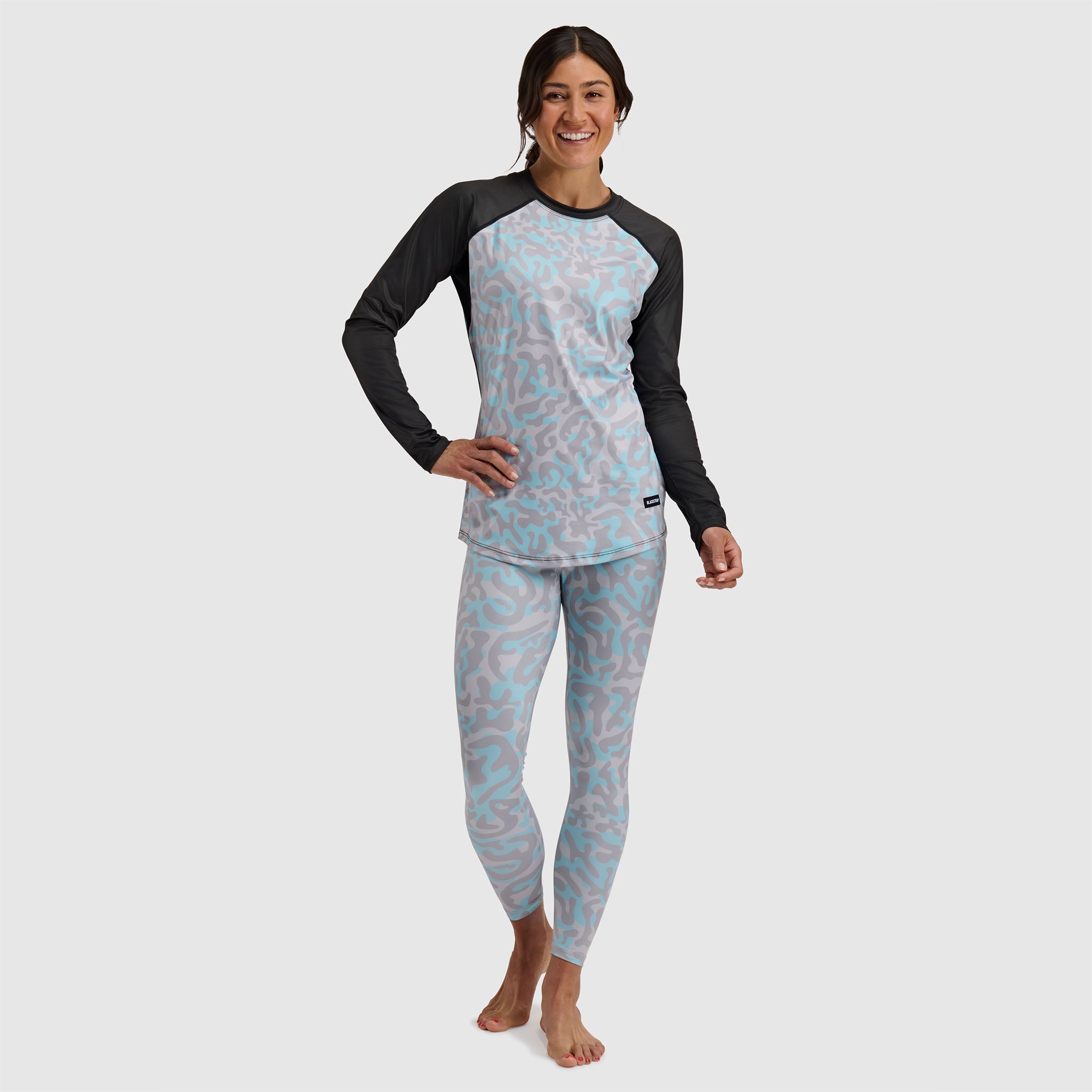 BlackStrap Women's Skyliner Baselayer Crewneck Long Sleeve #color_animo-ash