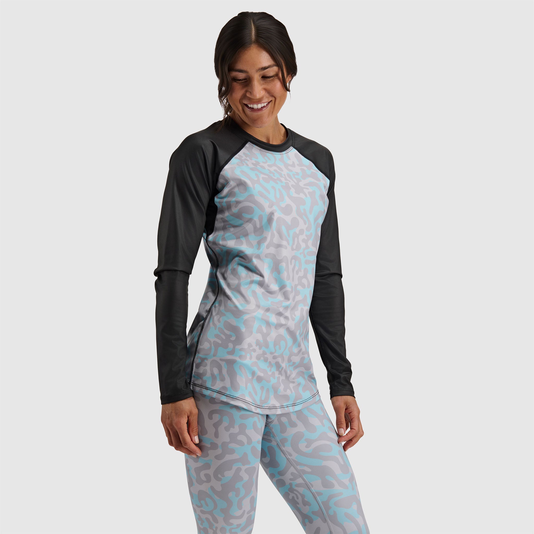 BlackStrap Women's Skyliner Baselayer Crewneck Long Sleeve #color_animo ash
