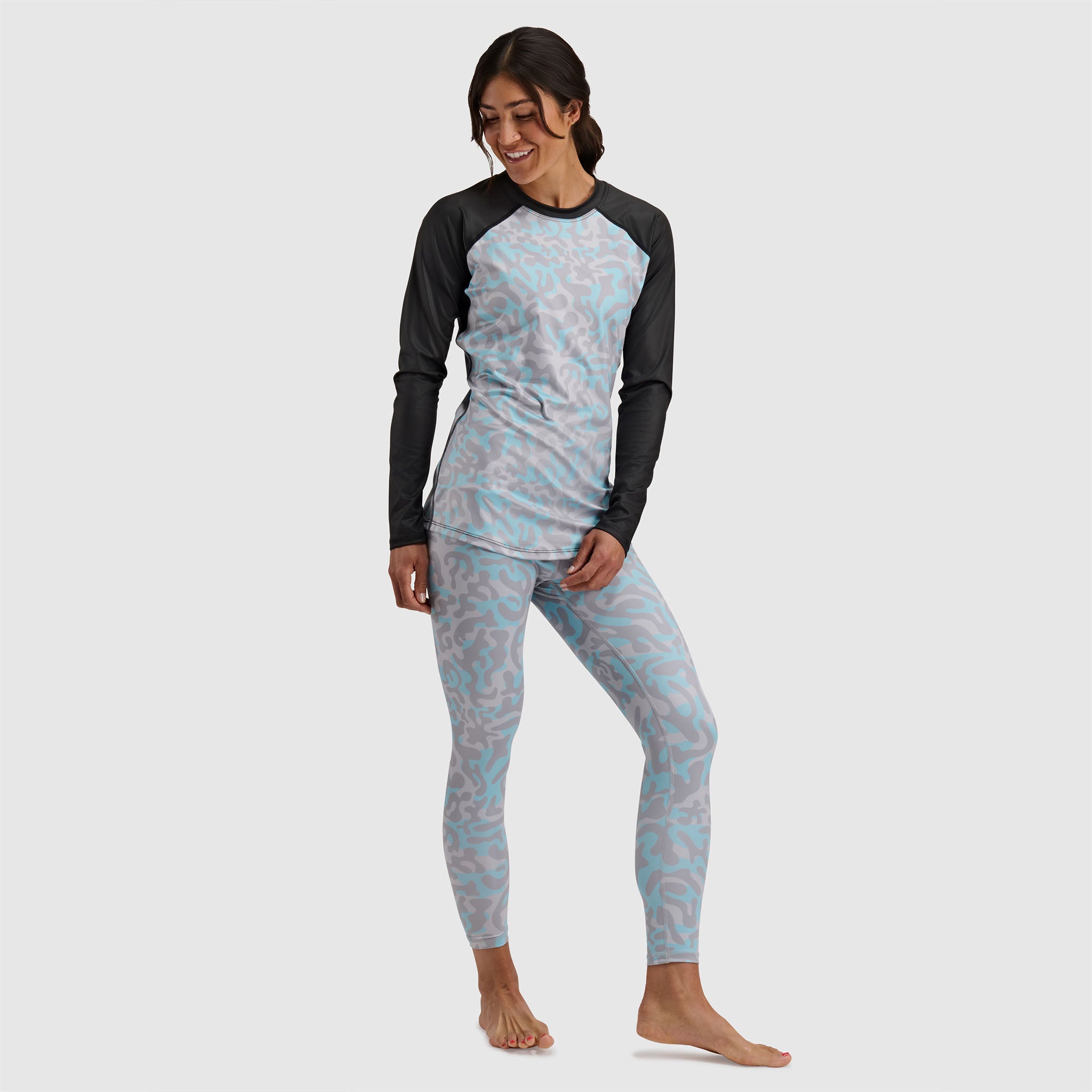 BlackStrap Women's Skyliner Baselayer Crewneck Long Sleeve #color_animo ash