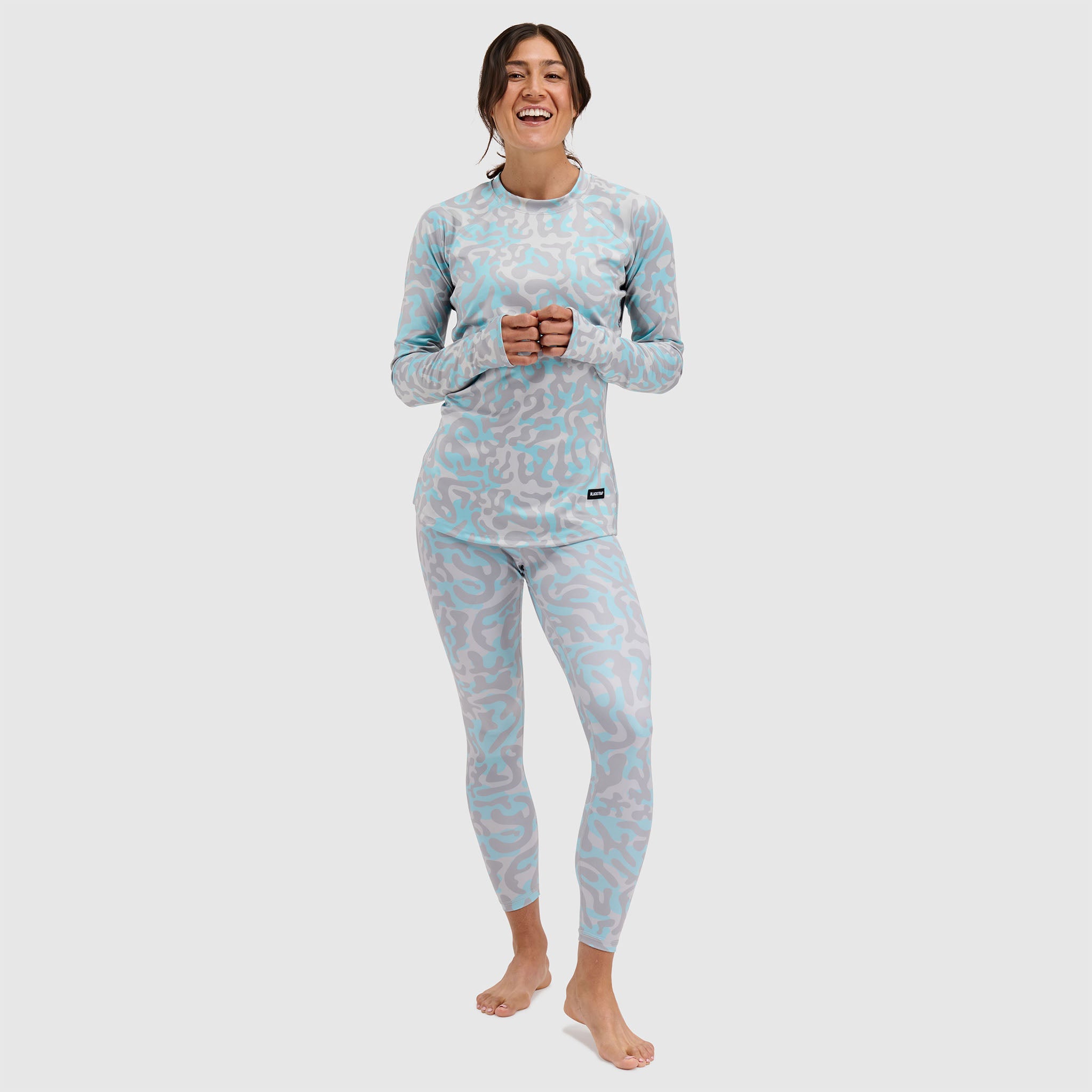 BlackStrap Women's Summit Baselayer Crewneck Long Sleeve #color_animo-ash