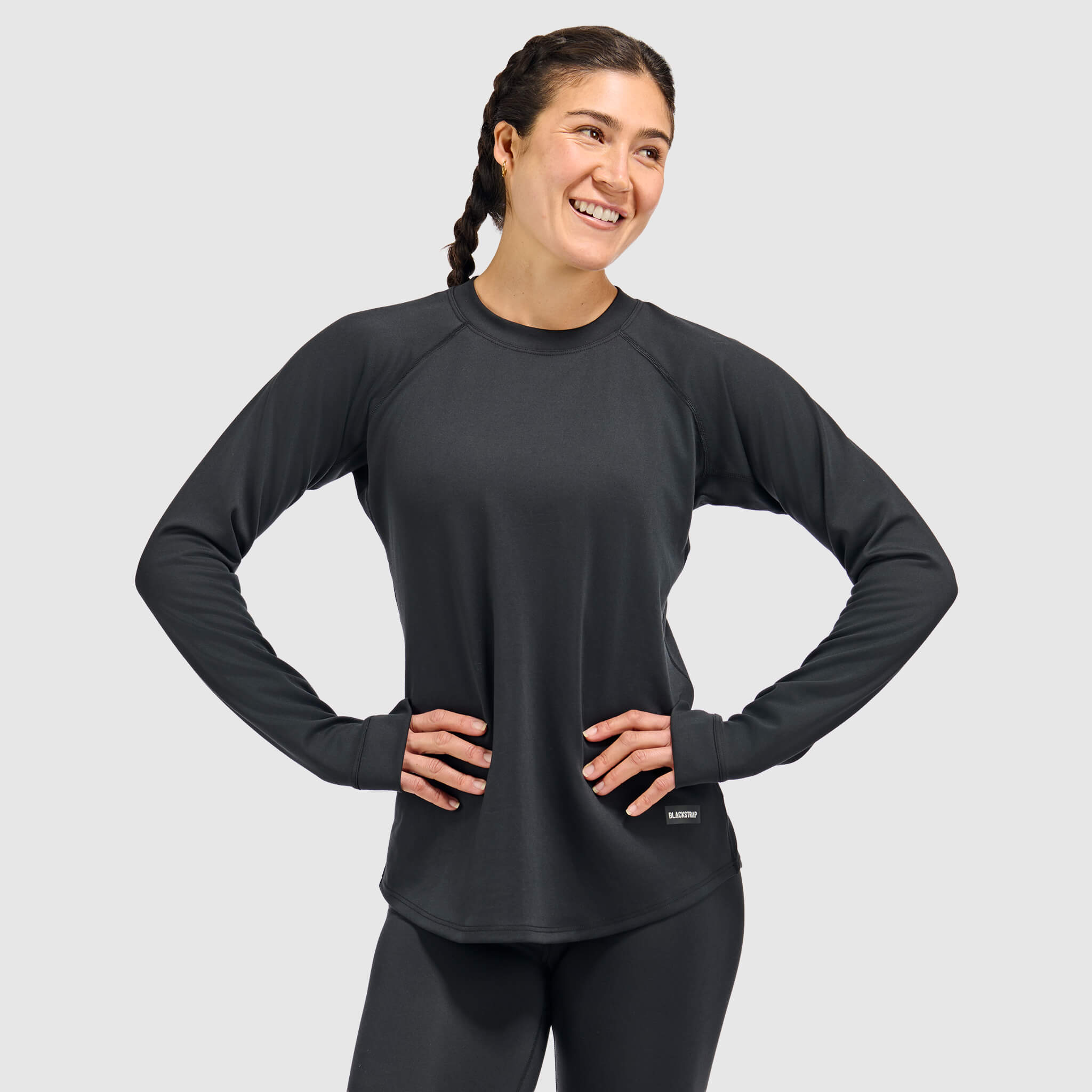 BlackStrap Women's Summit Baselayer Crewneck Long Sleeve #color_black