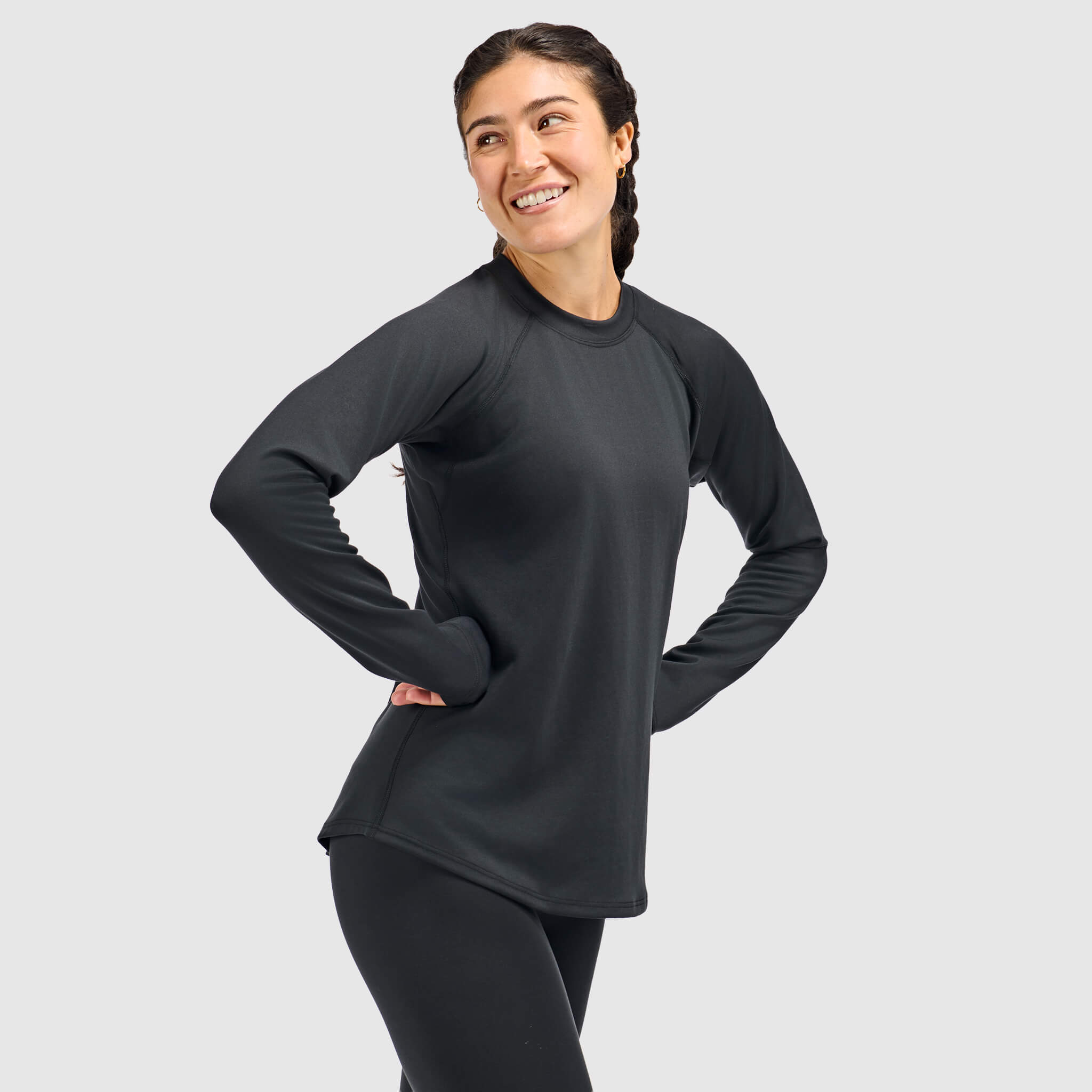 BlackStrap Women's Summit Baselayer Crewneck Long Sleeve #color_black