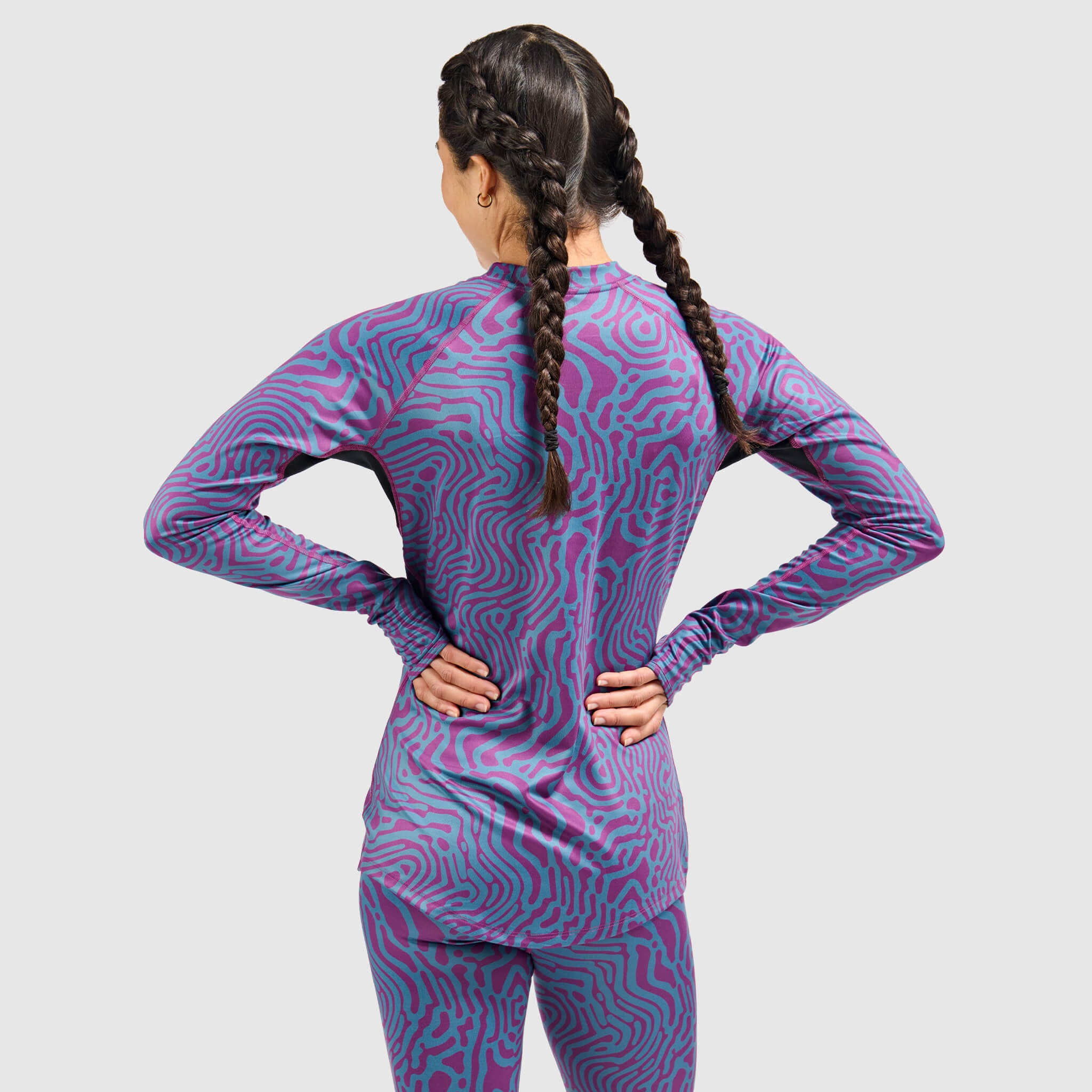 BlackStrap Women's Summit Baselayer Crewneck Long Sleeve #color_inprint-currant