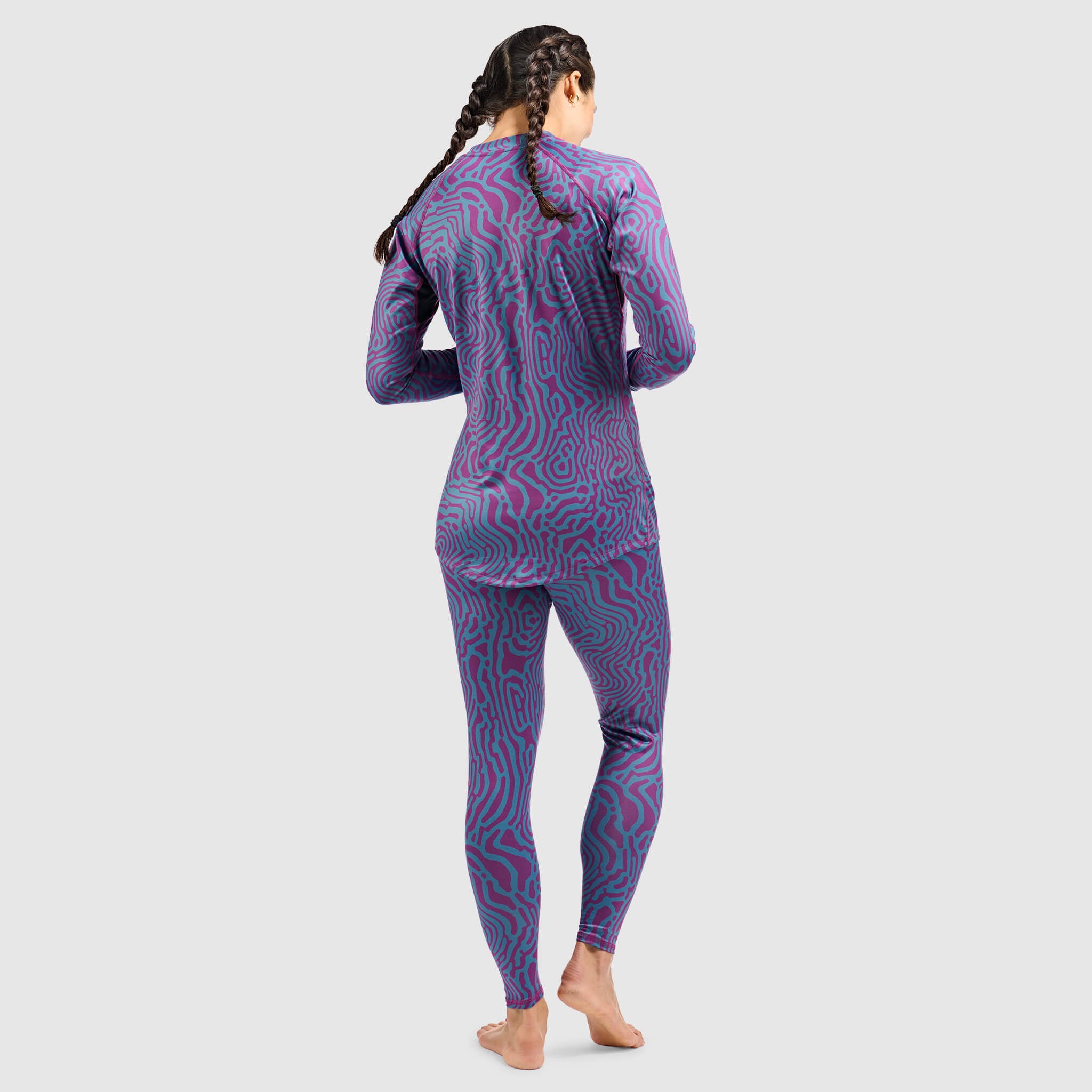 BlackStrap Women's Summit Baselayer Crewneck Long Sleeve #color_inprint-currant