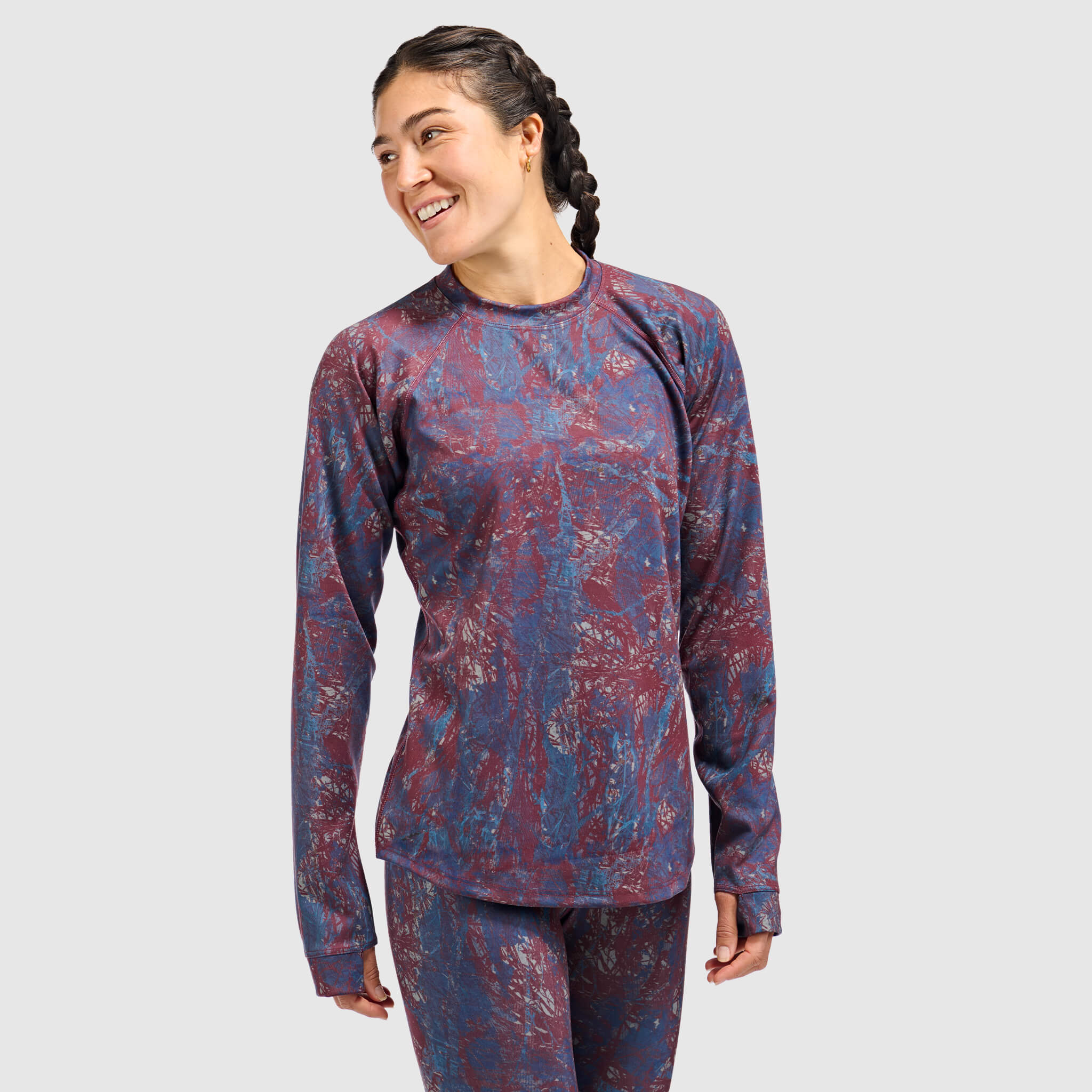 BlackStrap Women's Summit Baselayer Crewneck Long Sleeve #color_pulse-cherry