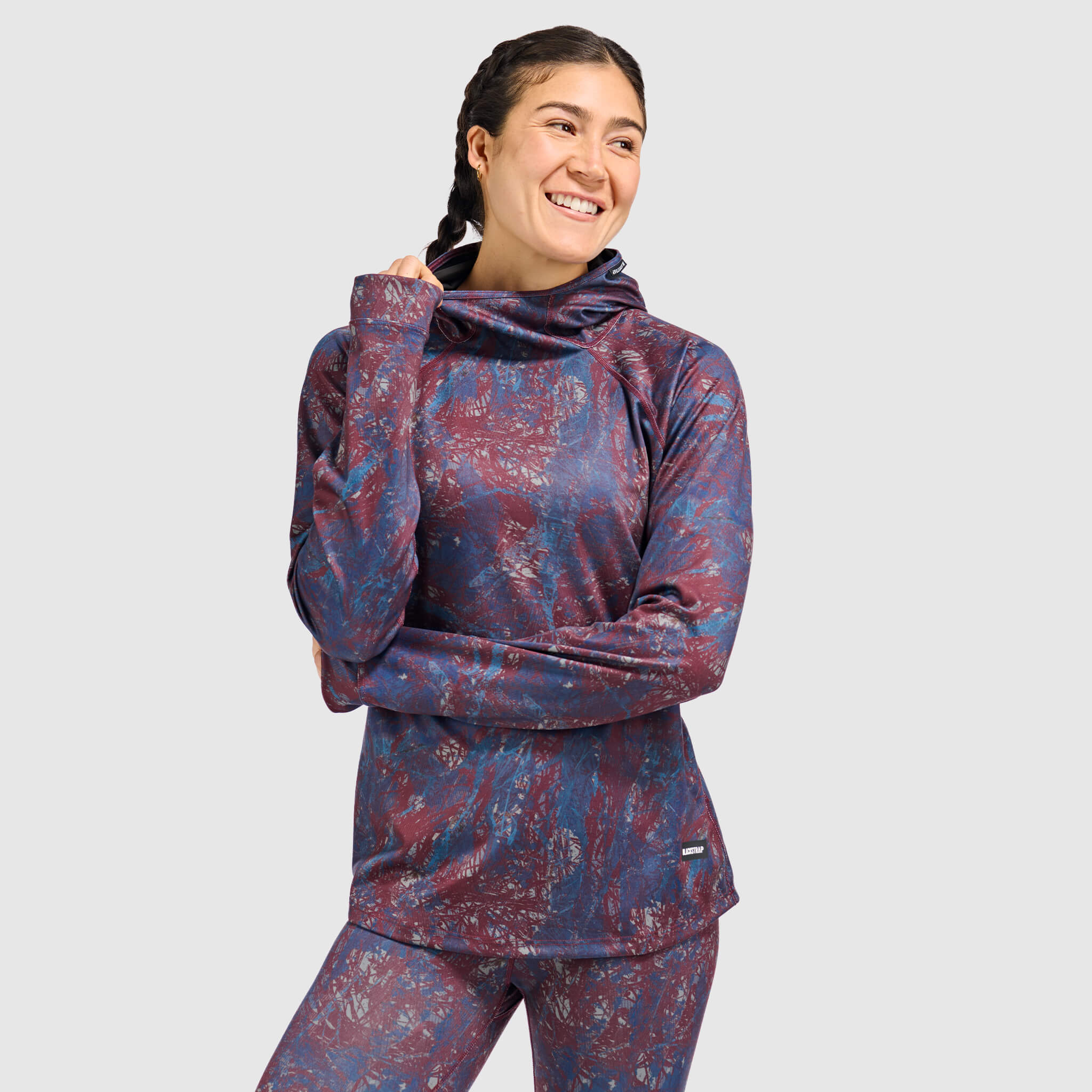 BlackStrap Women's Summit Baselayer Hoodie #color_pulse-cherry