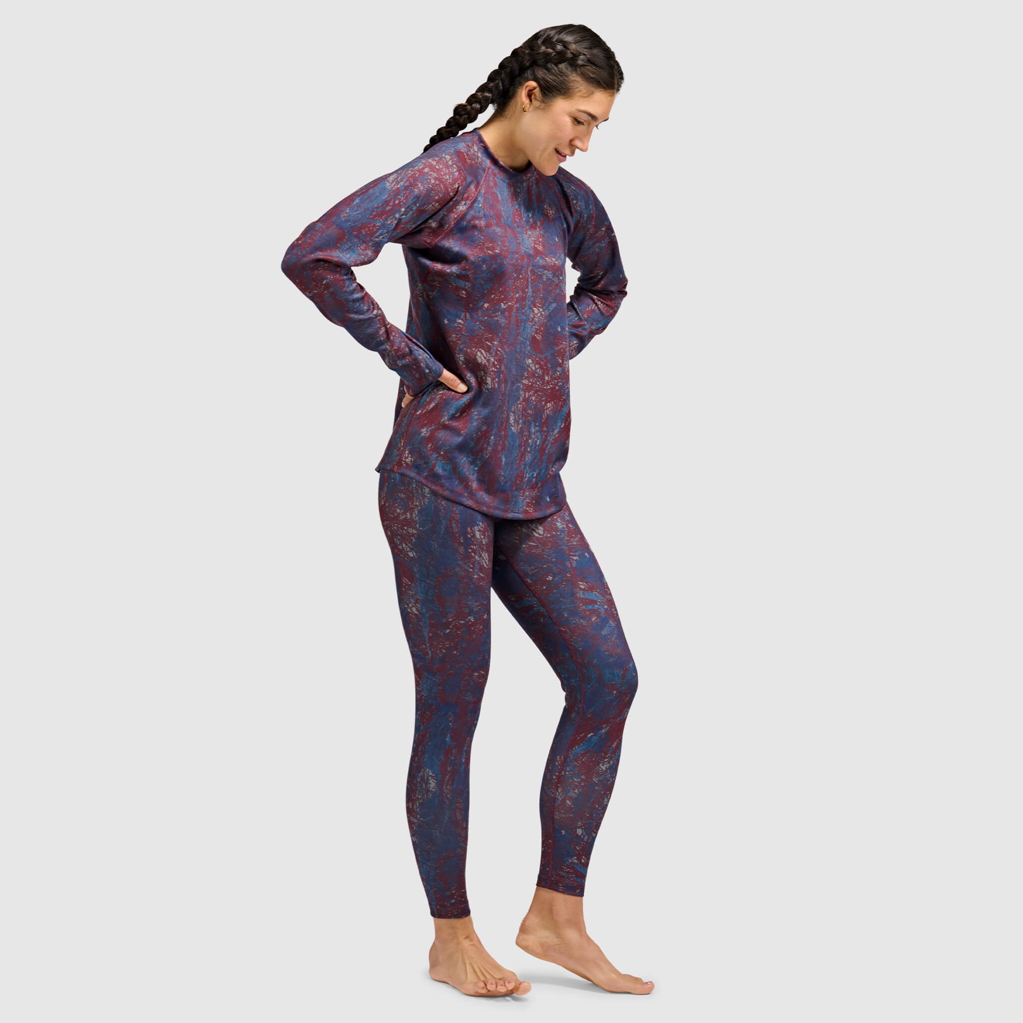 BlackStrap Women's Summit Baselayer Leggings #color_pulse cherry