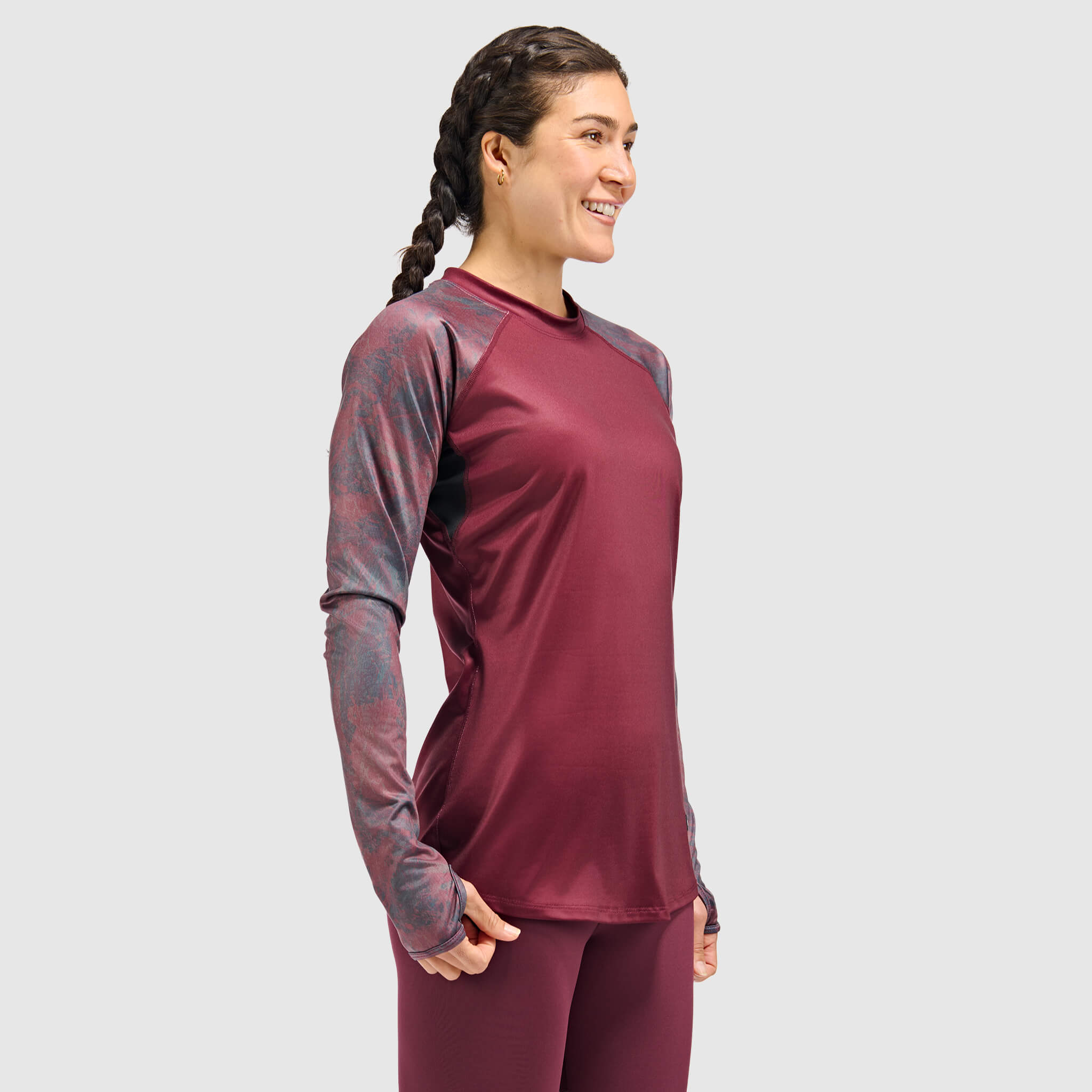 BlackStrap Women's Vista Baselayer Crewneck Long Sleeve #color_pulse cherry