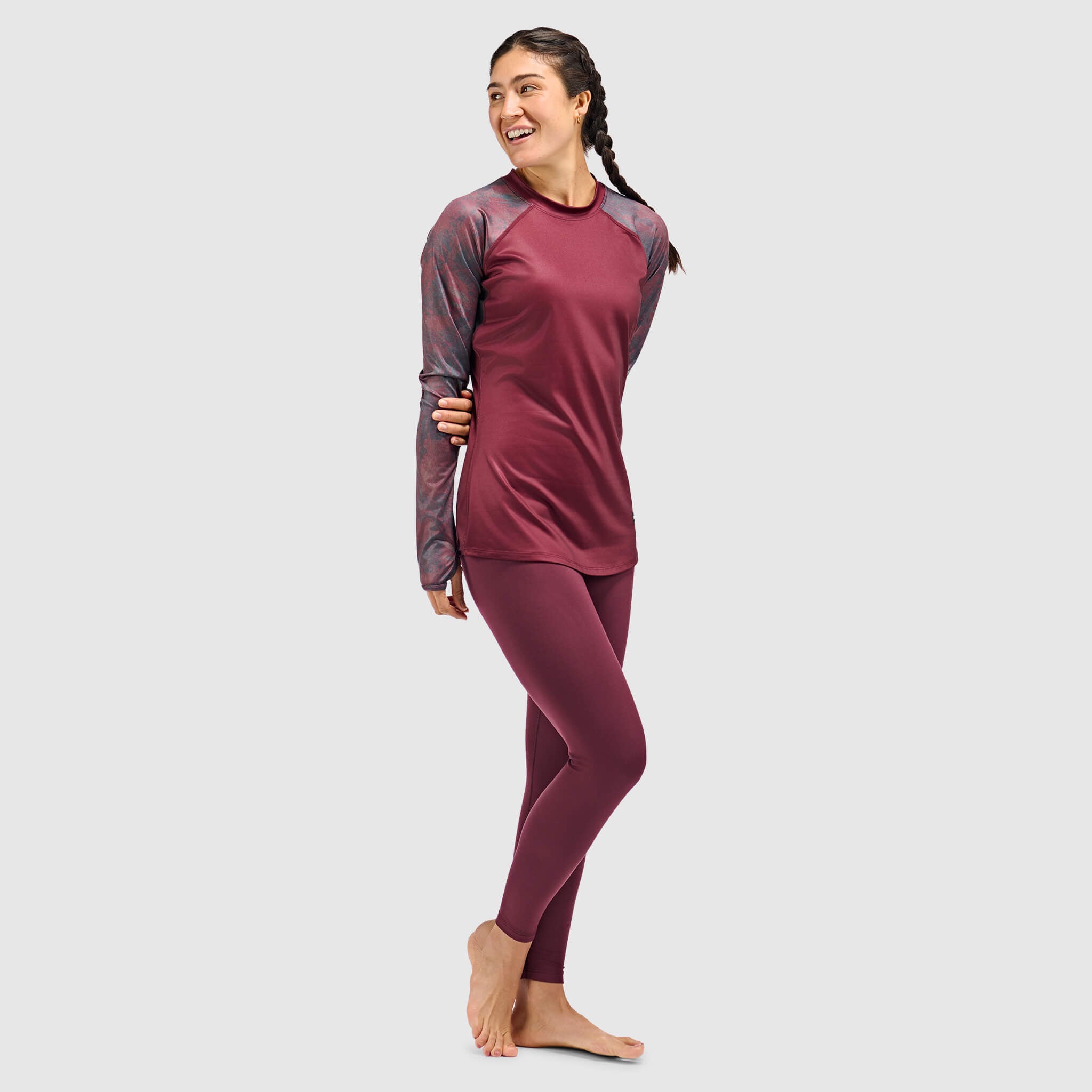 BlackStrap Women's Vista Baselayer Crewneck Long Sleeve #color_pulse cherry