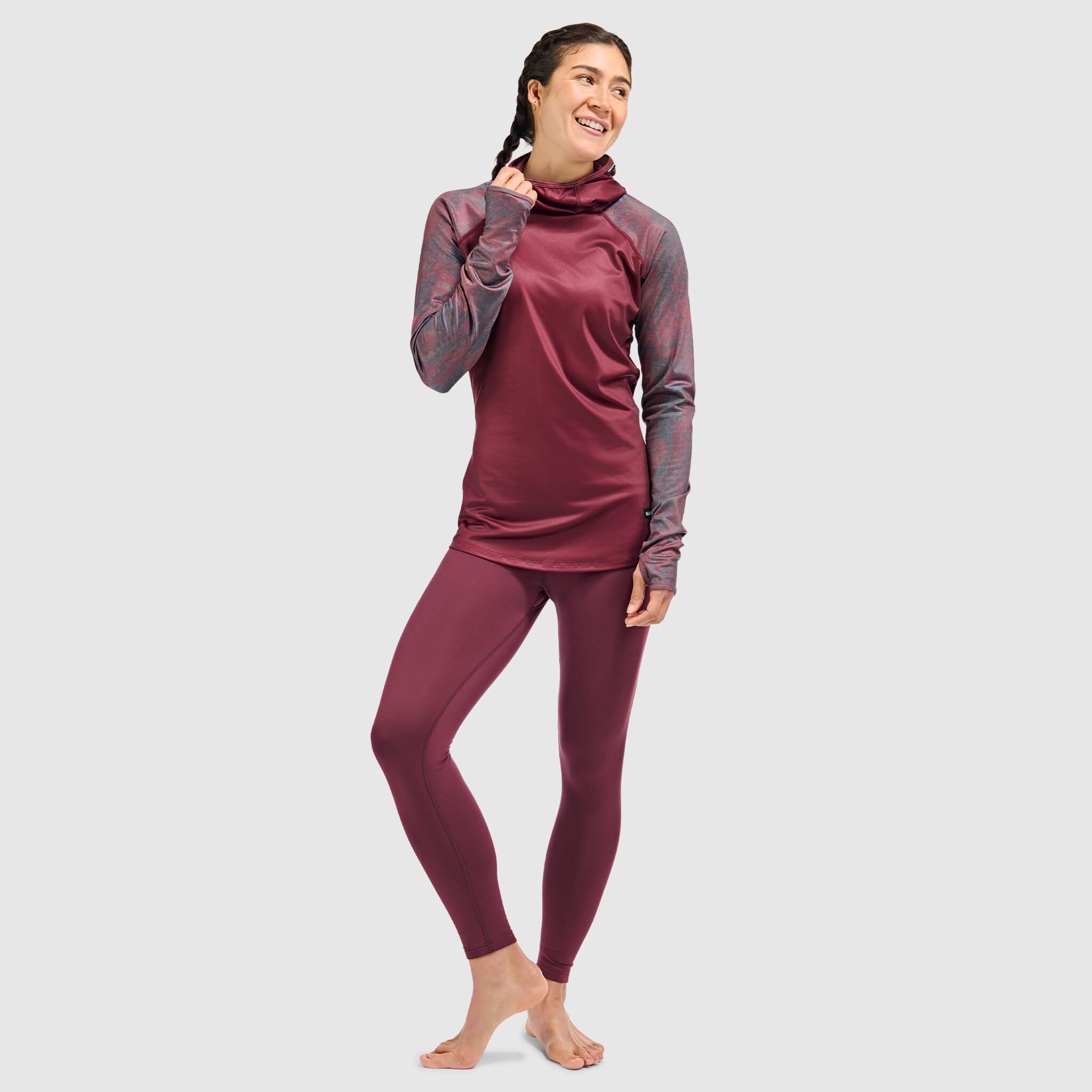 BlackStrap Women's Vista Baselayer Hoodie #color_pulse-cherry
