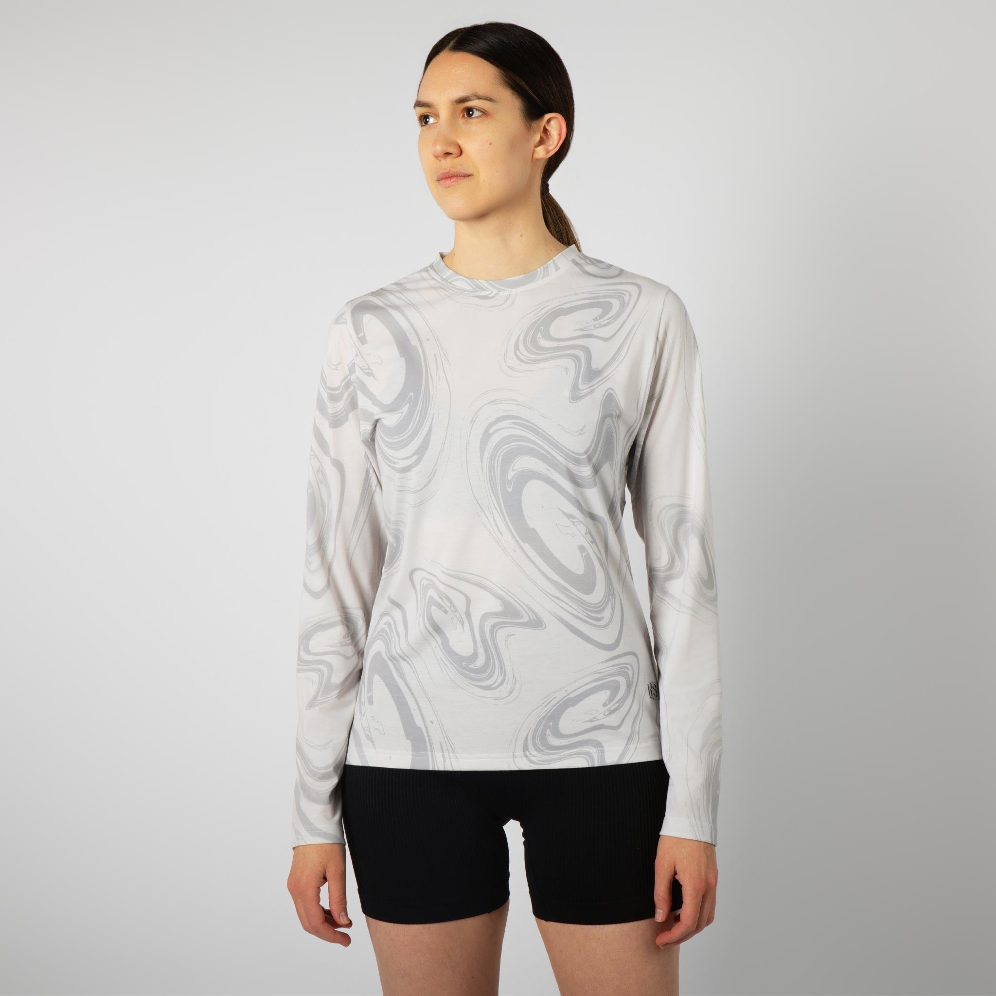 Women's BlackStrap Aspect Crewneck Long Sleeve Shirt #color_hyper ash