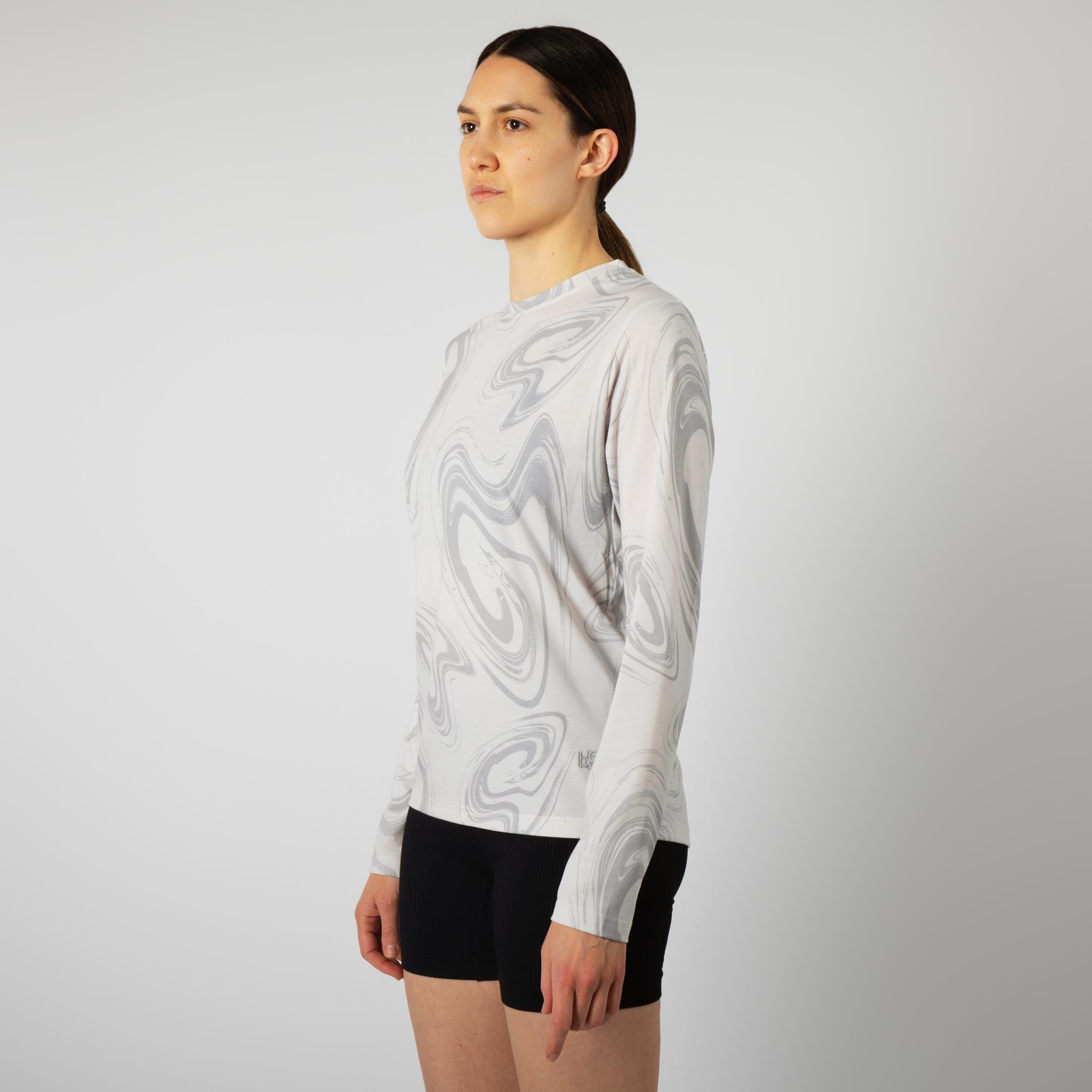 Women's BlackStrap Aspect Crewneck Long Sleeve Shirt #color_hyper ash