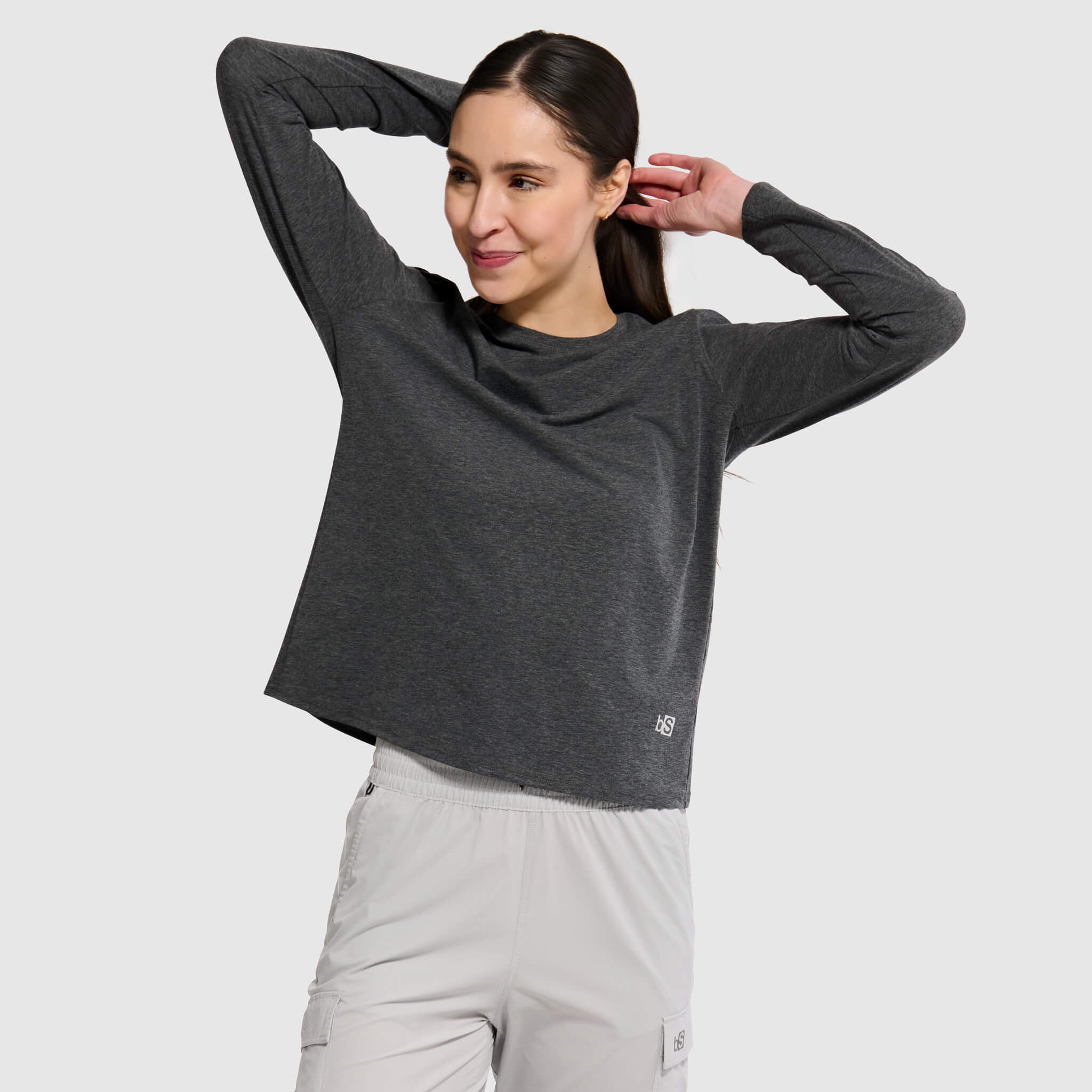 Women's BlackStrap Aspect Crewneck Long Sleeve Shirt #color_black