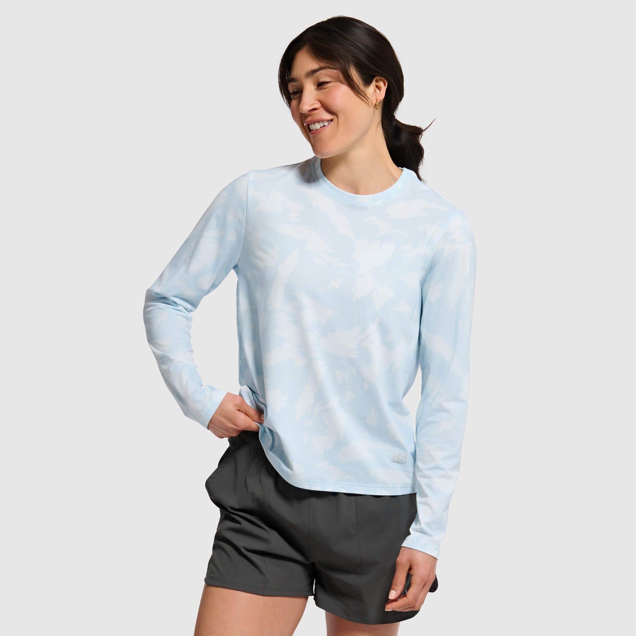 Women's BlackStrap Aspect Crewneck Long Sleeve Shirt #color_slash stratus