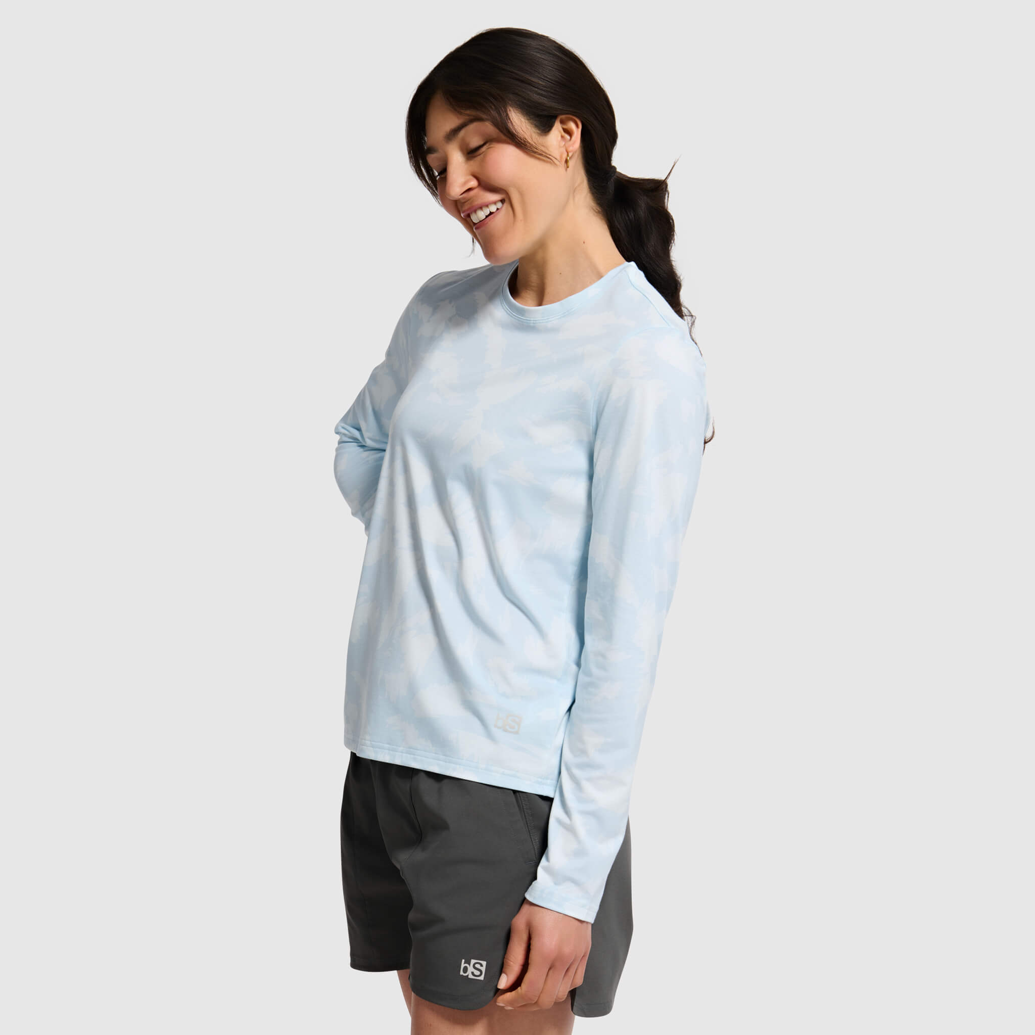 Women's BlackStrap Aspect Crewneck Long Sleeve Shirt #color_slash stratus
