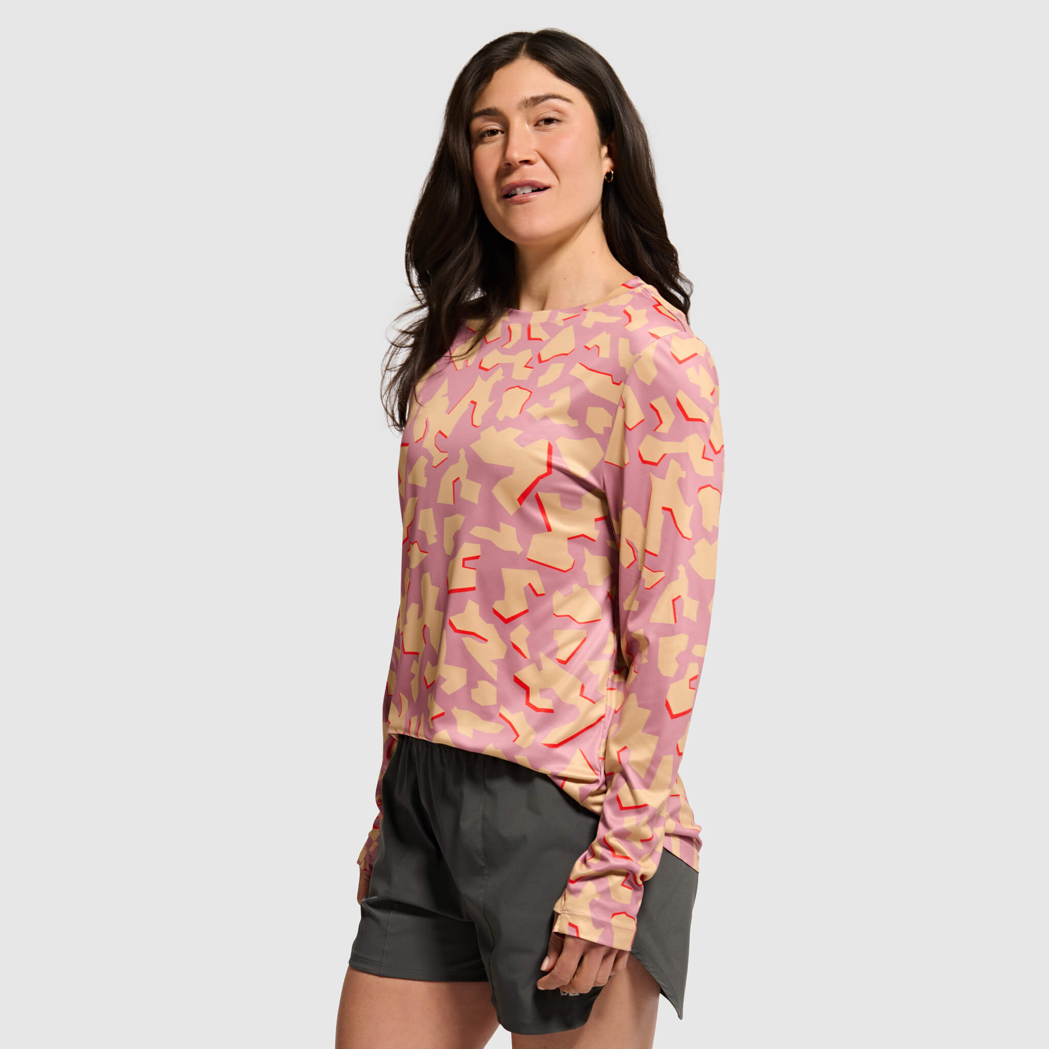 Women's Brackish Crewneck Long Sleeve BlackStrap #color_dimentical rhododendron