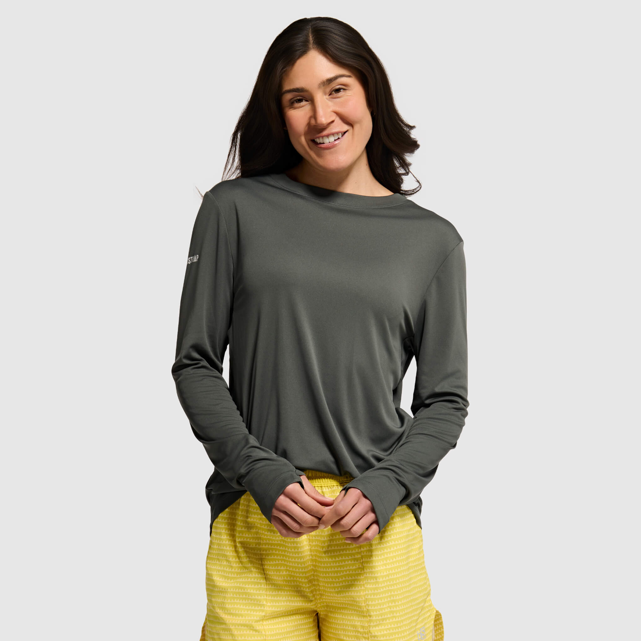 Women's Brackish Crewneck Long Sleeve BlackStrap #color_smoldered