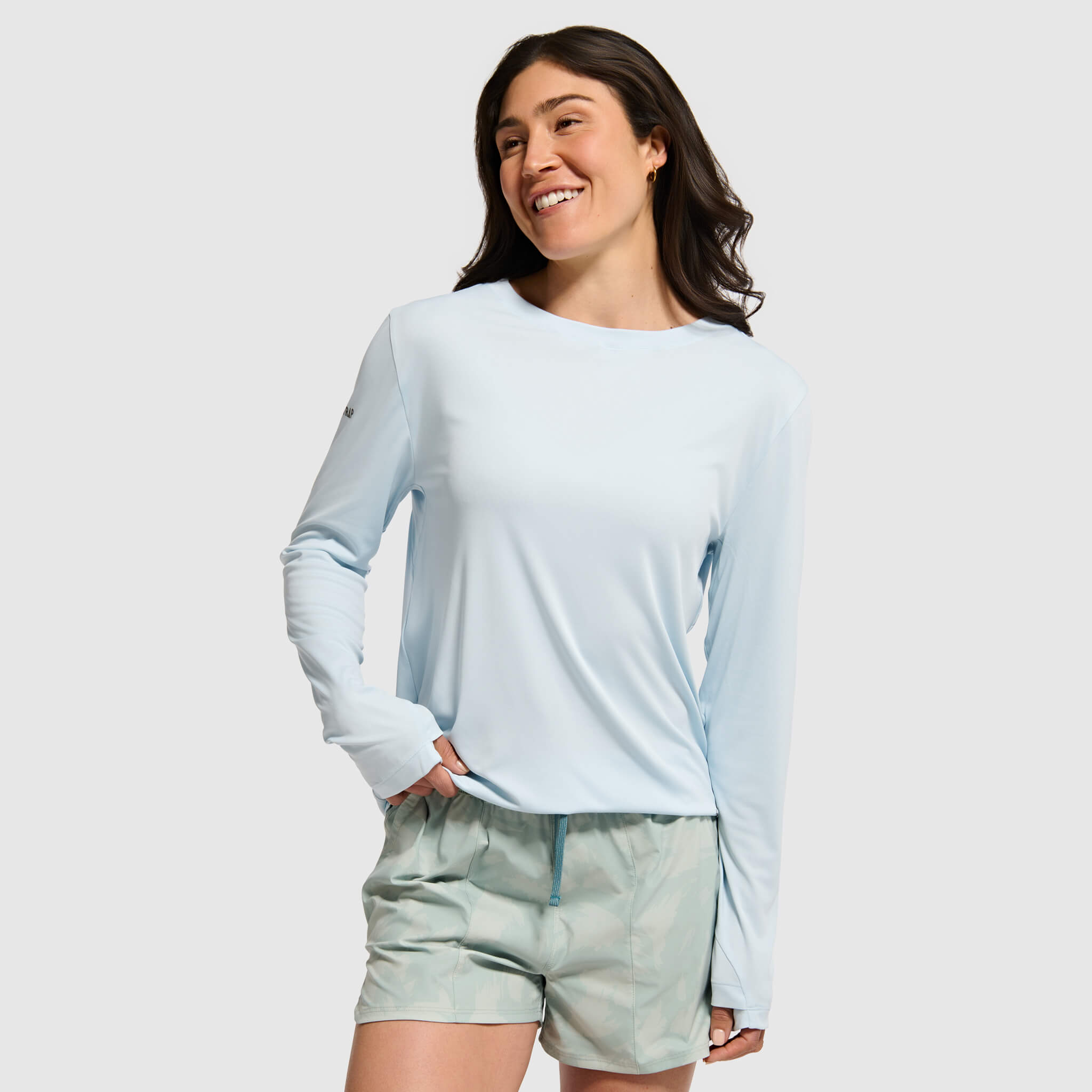 Women's Brackish Crewneck Long Sleeve BlackStrap #color_stratus