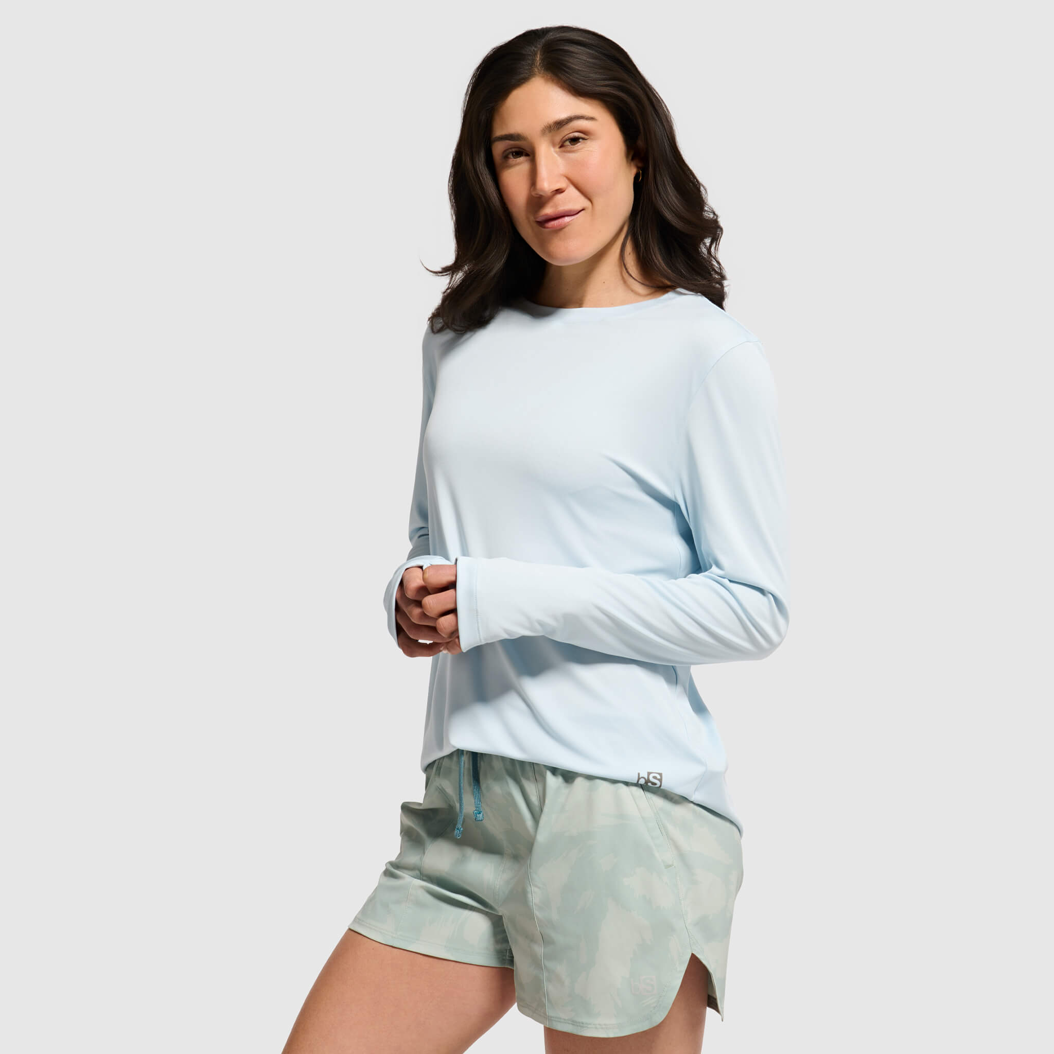 Women's Brackish Crewneck Long Sleeve BlackStrap #color_stratus