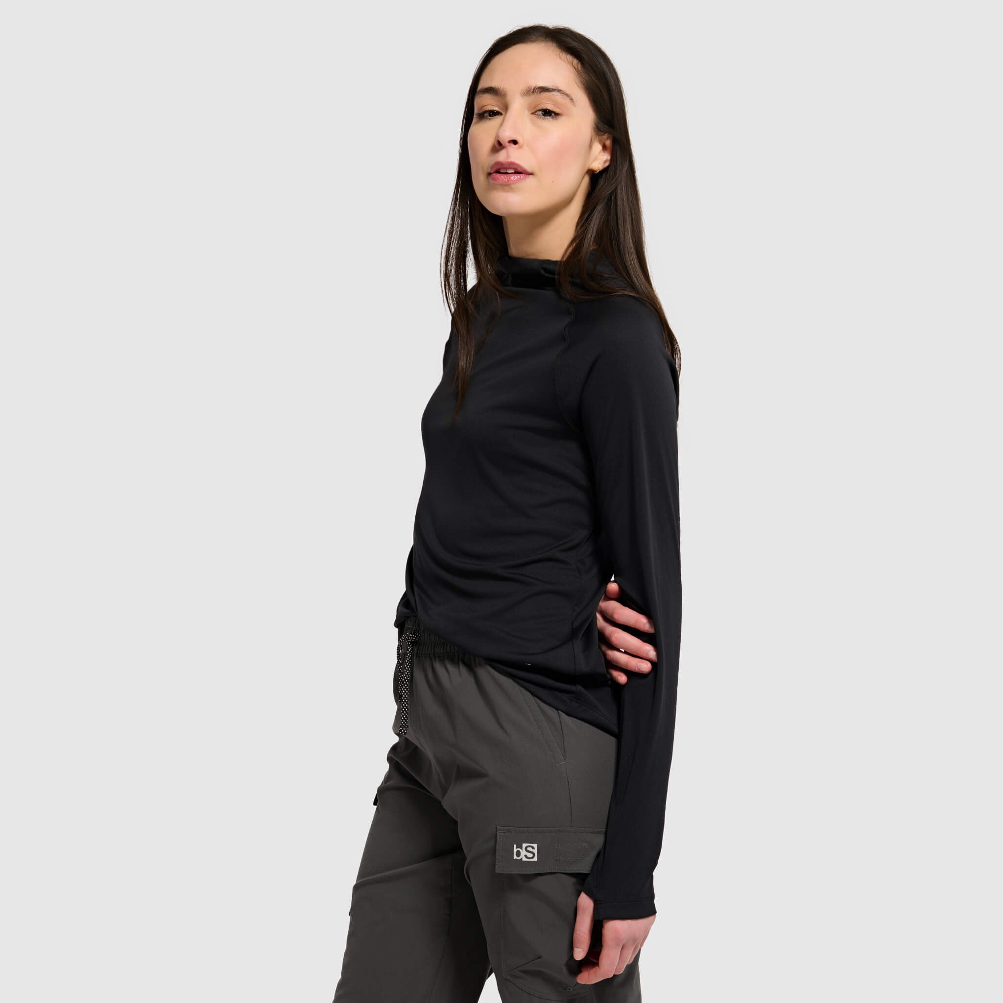 Women's Brackish Hoodie BlackStrap #color_black