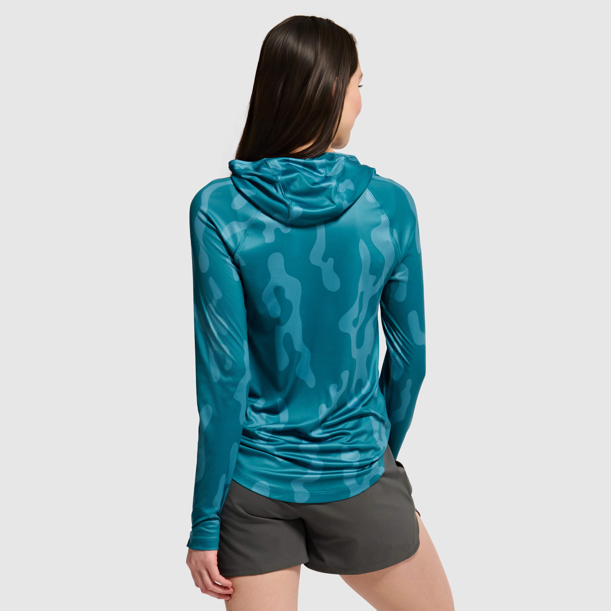 Women's Brackish Hoodie BlackStrap #color_corally surge