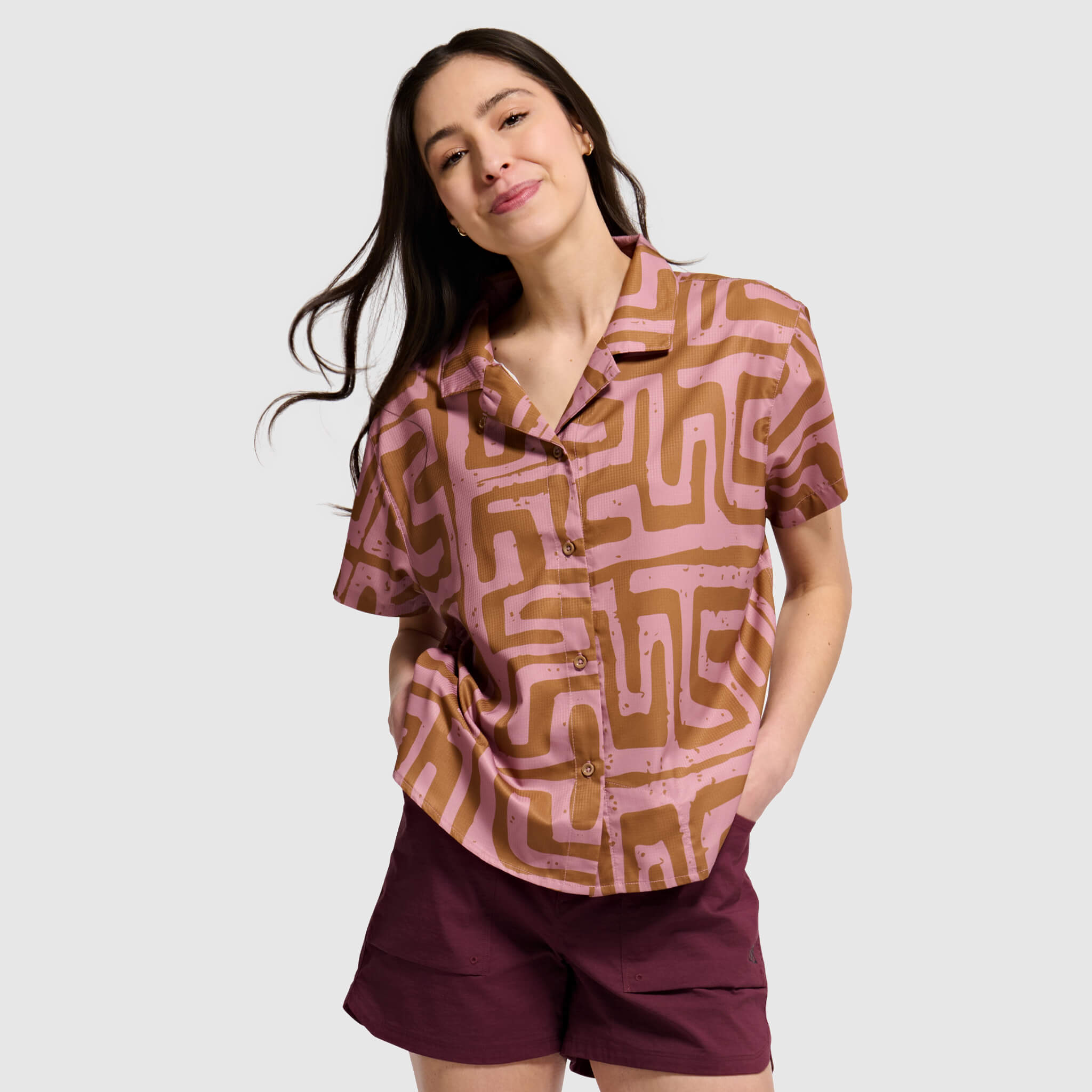 BlackStrap Women's Campshirt Button Up #color_blaize canyon