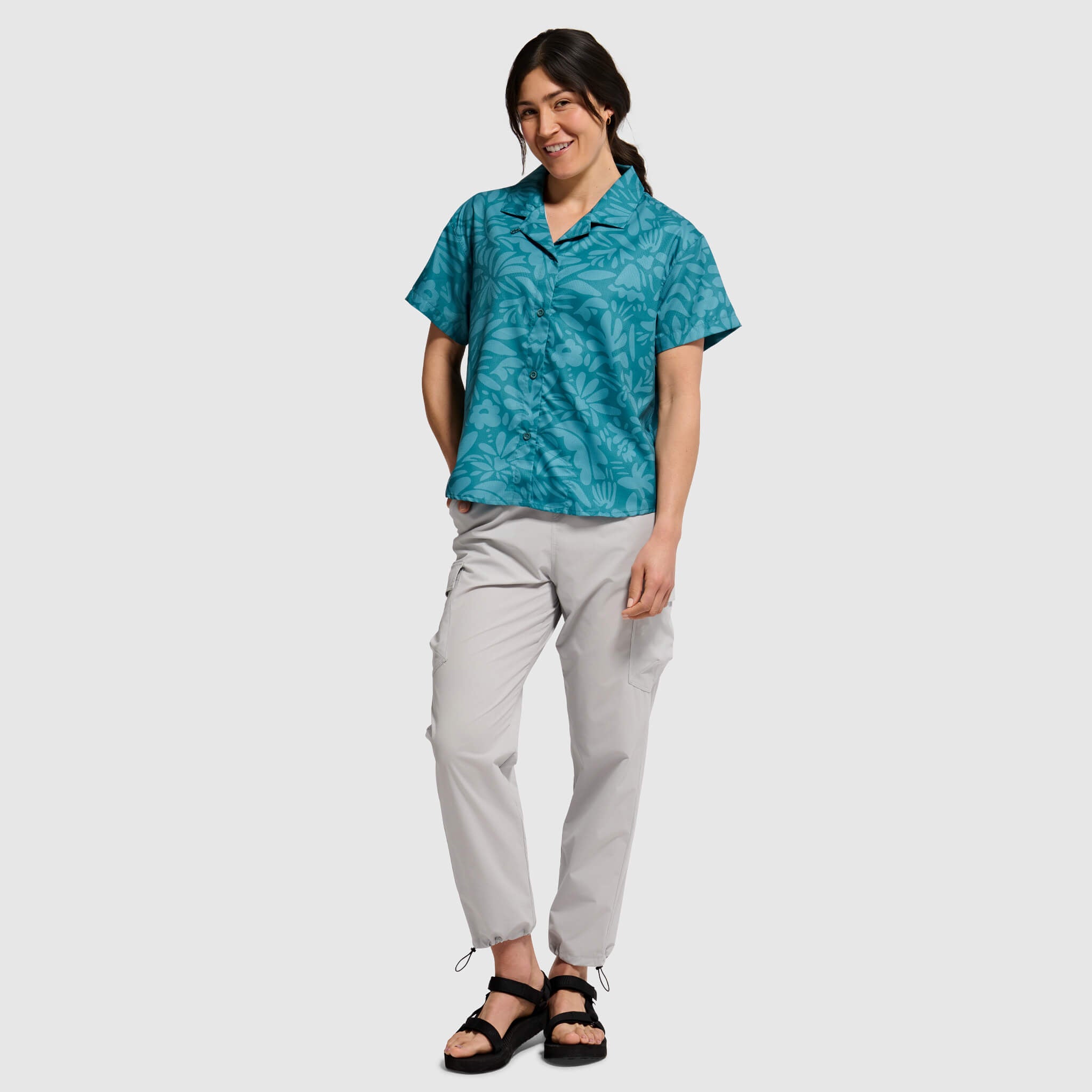 BlackStrap Women's Campshirt Button Up #color_florican surge