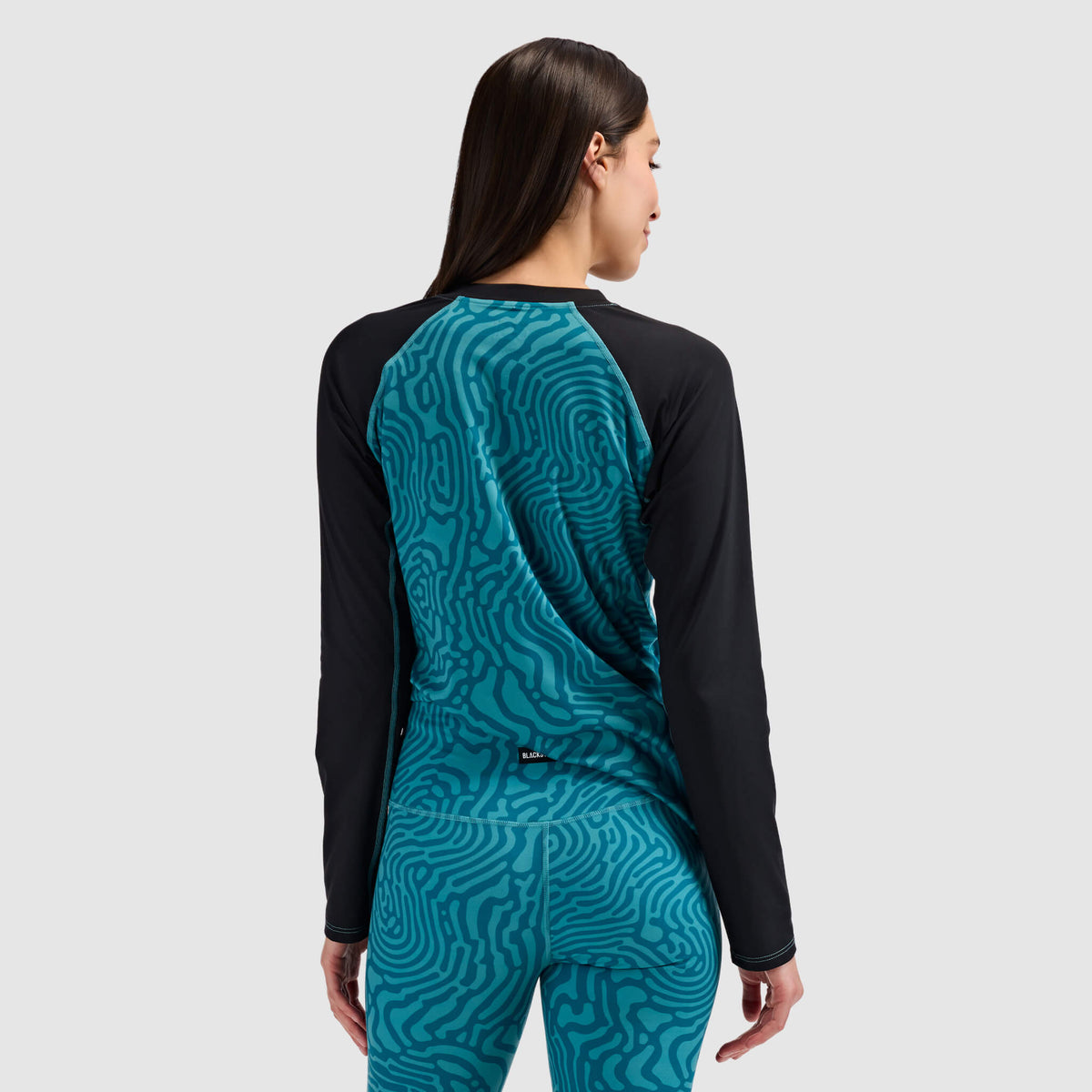 BlackStrap Women's Skyliner Baselayer Crewneck Long Sleeve #color_inprint surge