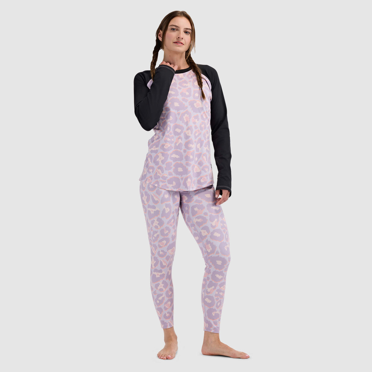 BlackStrap Women's Skyliner Baselayer Crewneck Long Sleeve #color_ocelot dusk