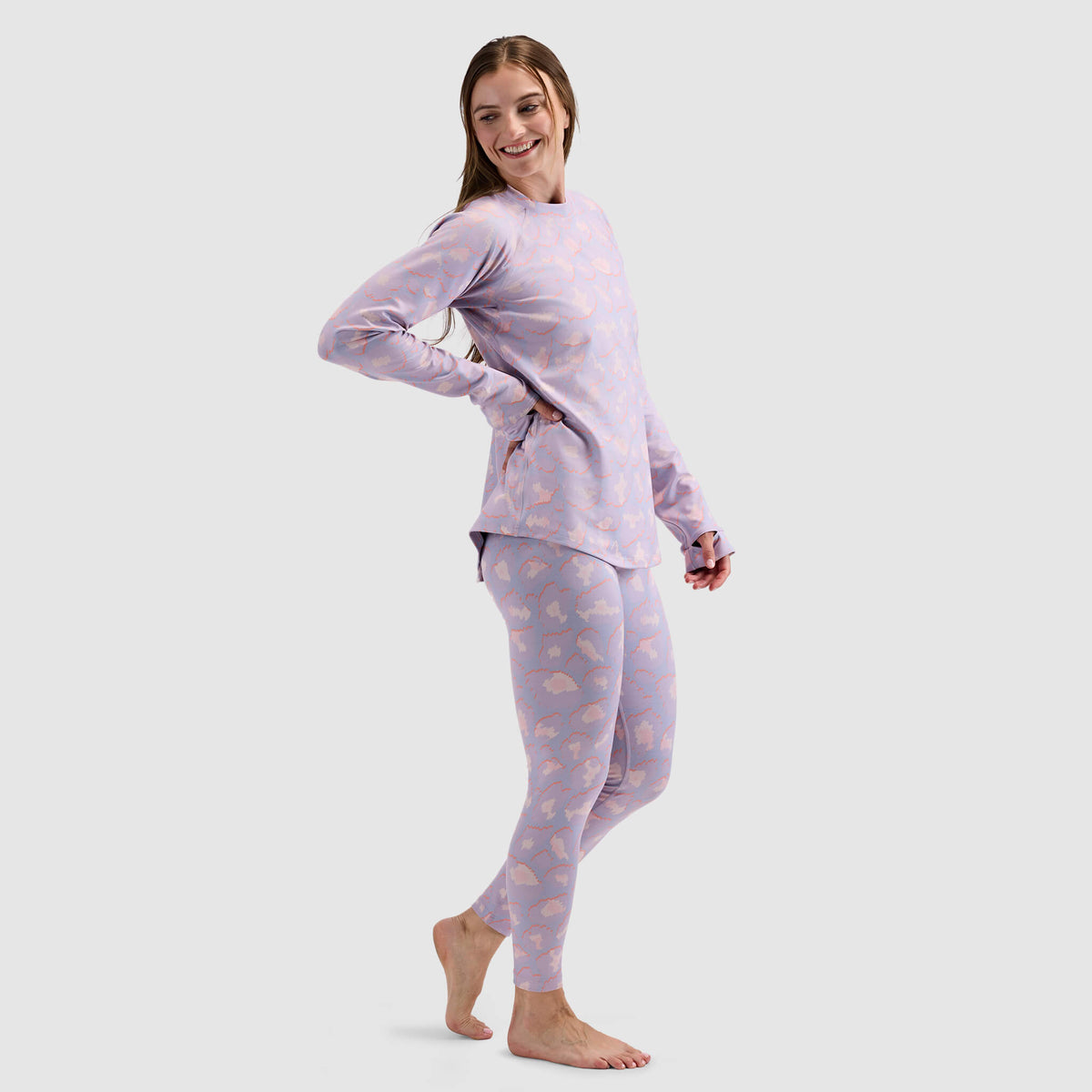 BlackStrap Women's Summit Baselayer Crewneck Long Sleeve #color_ocelot dusk