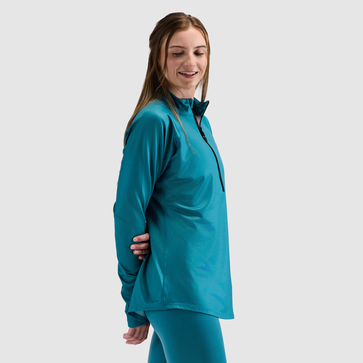 BlackStrap Womens Quarter Zip Base Layer Crew #color_surge