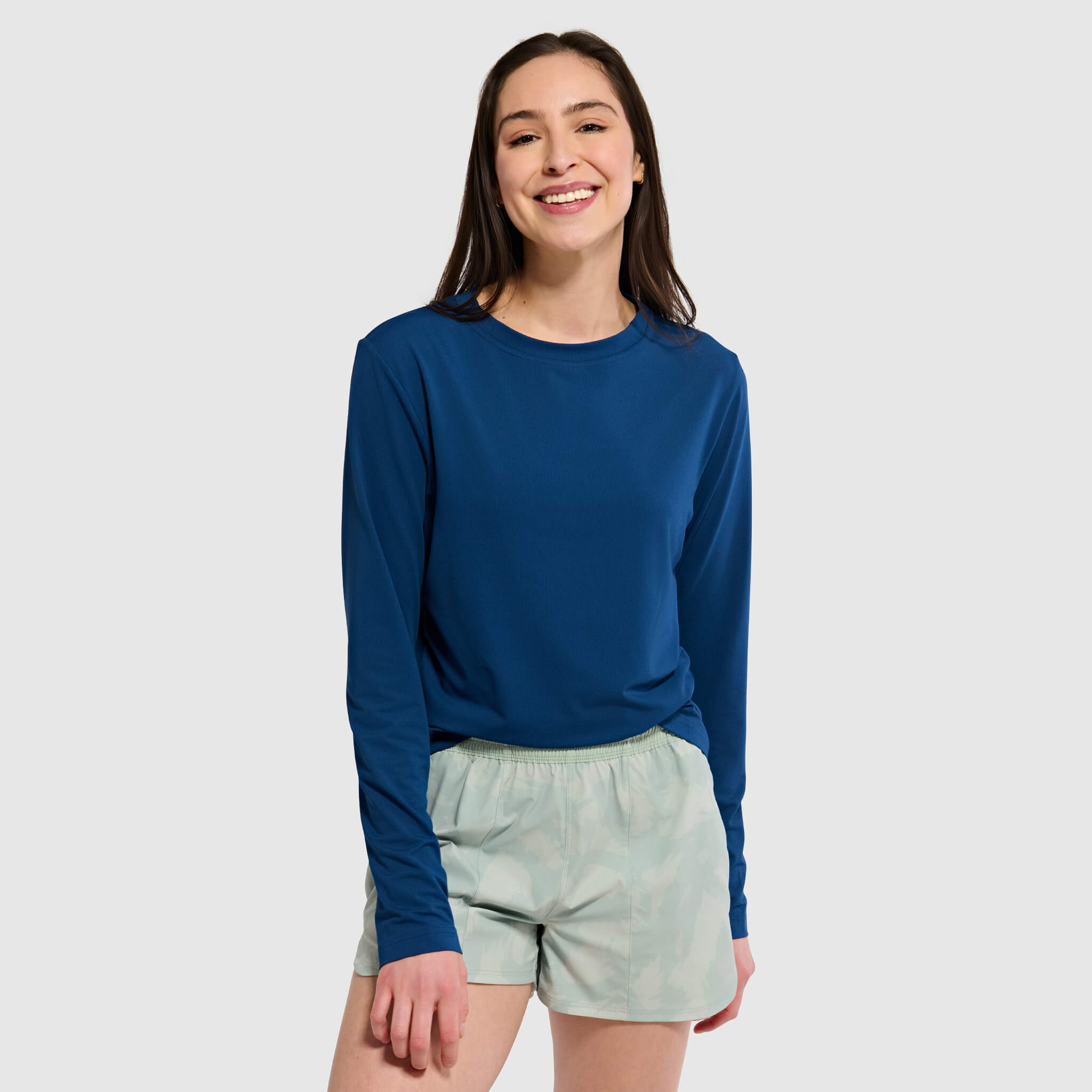 Women's Voyage Crewneck Long Sleeve BlackStrap #color_deschutes