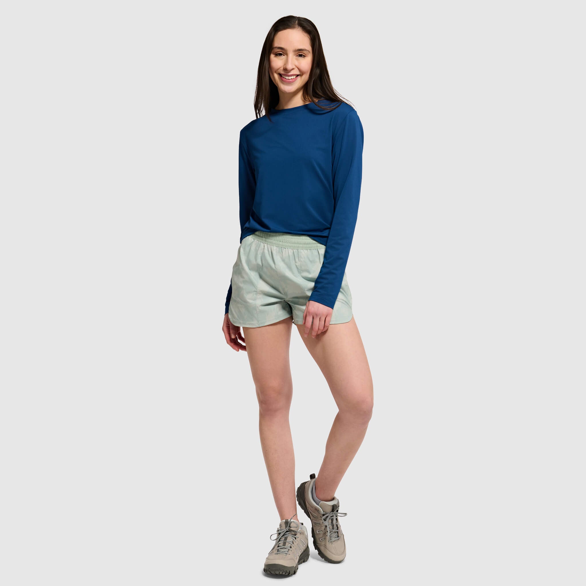 Women's Voyage Crewneck Long Sleeve BlackStrap #color_deschutes