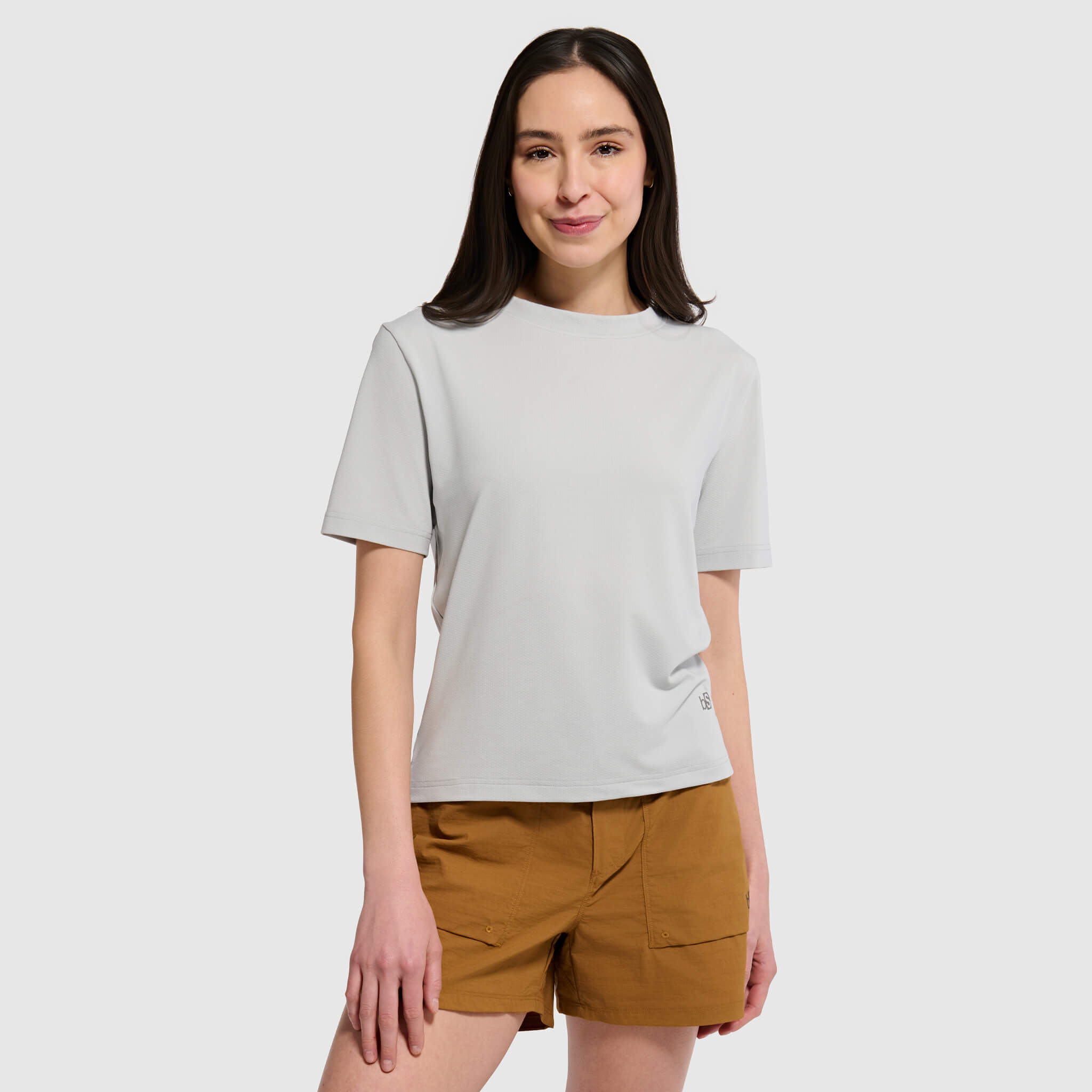 Women's Voyage Tee Shirt BlackStrap #color_ash