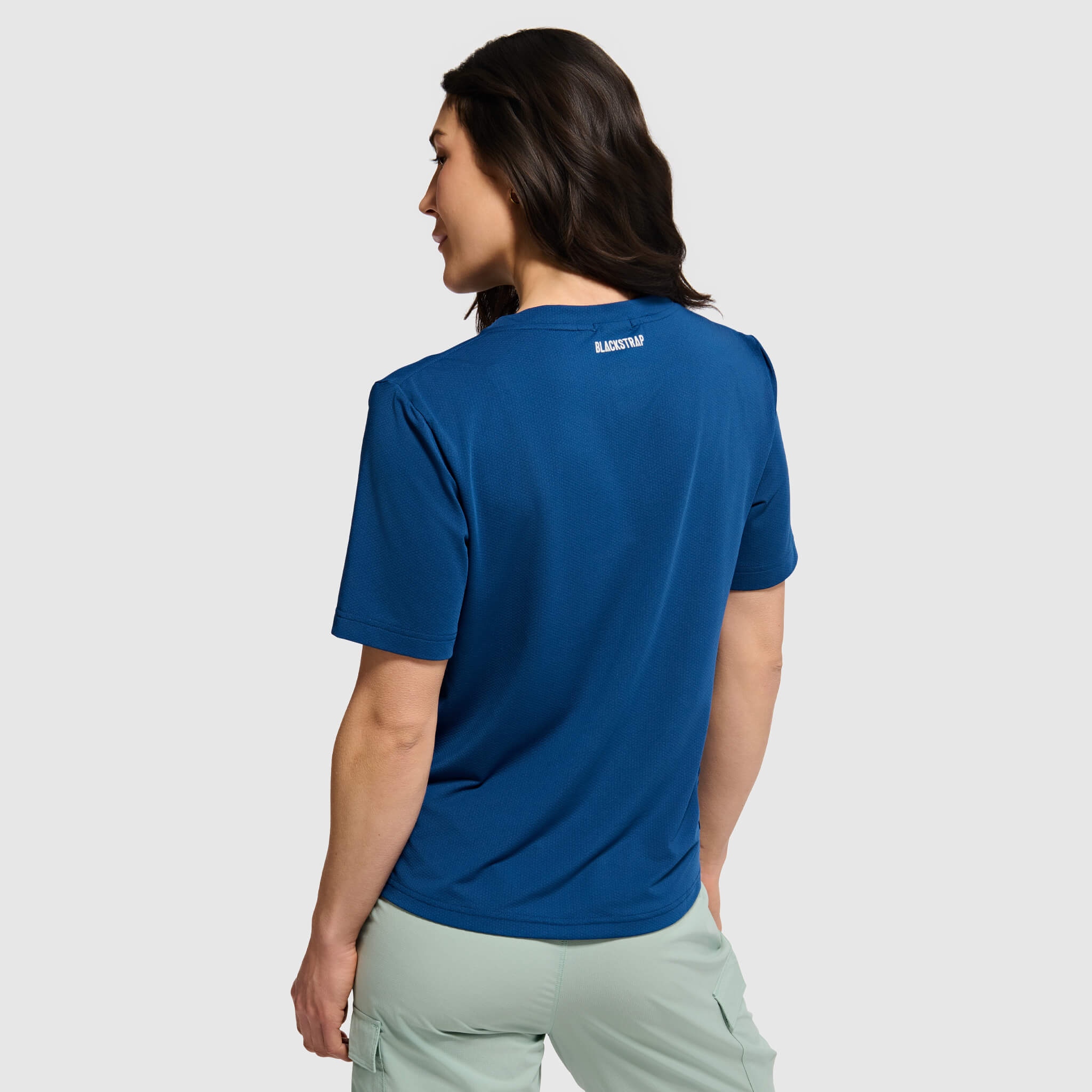 Women's Voyage Tee Shirt BlackStrap #color_deschutes