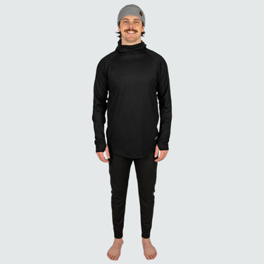 Men's Summit Base Layer Hoodie BlackStrap #color_black