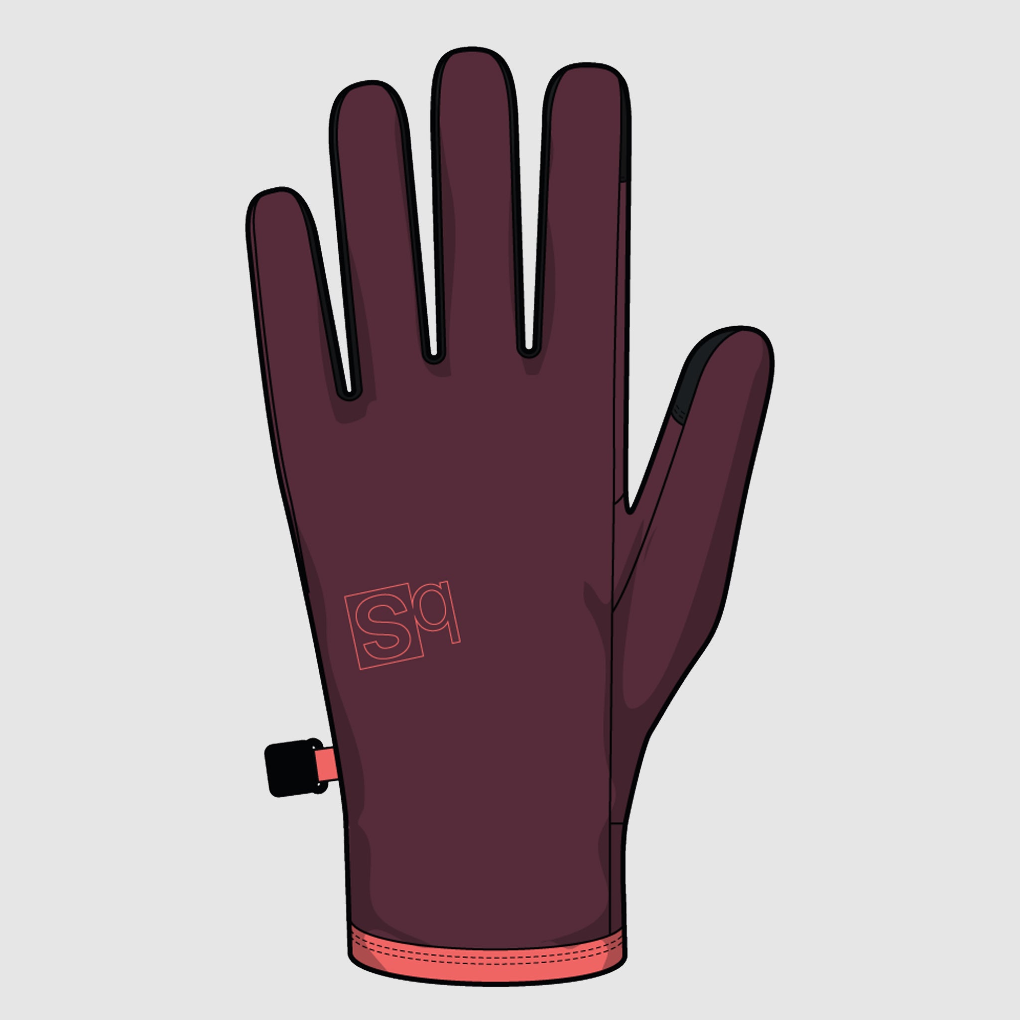 BlackStrap Highliner Gloveliner #color_cherry