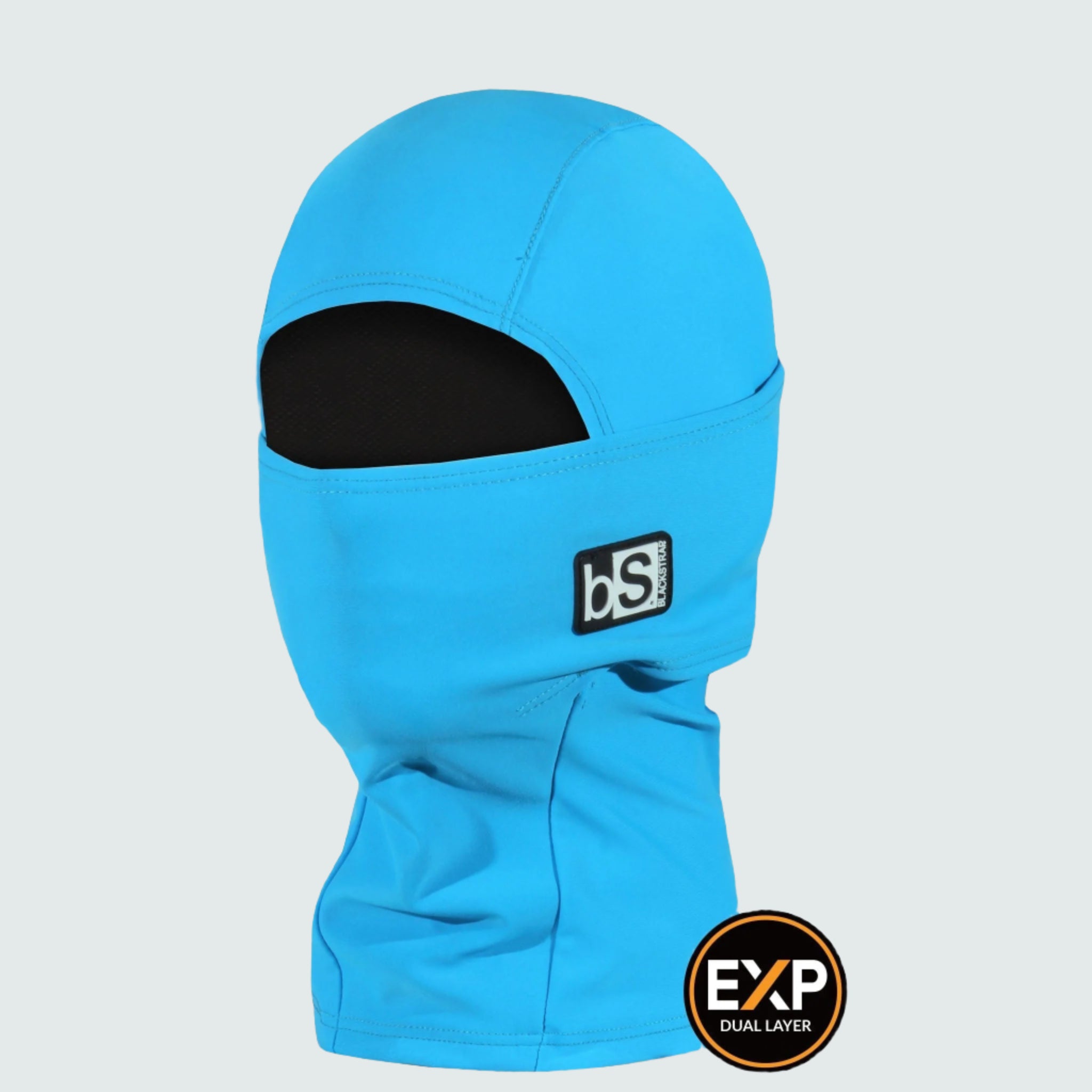 Kids' Expedition Hood Balaclava | Solids BlackStrap Turquoise #color_turquoise