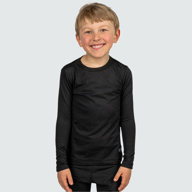 Kids' Therma Base Layer Crewneck BlackStrap #color_black