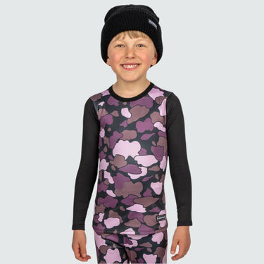 Kids' Therma Base Layer Crewneck BlackStrap #color_cloudcam-berry