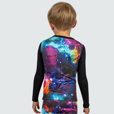 Kids' Therma Base Layer Crewneck BlackStrap #color_space-galactic