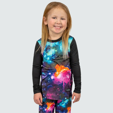 Kids' Therma Base Layer Crewneck BlackStrap #color_space-galactic