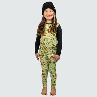 Kids' Therma Base Layer Crewneck BlackStrap #color_sushi-wasabi