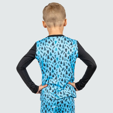 Kids' Therma Base Layer Crewneck BlackStrap #color_trees-aqua